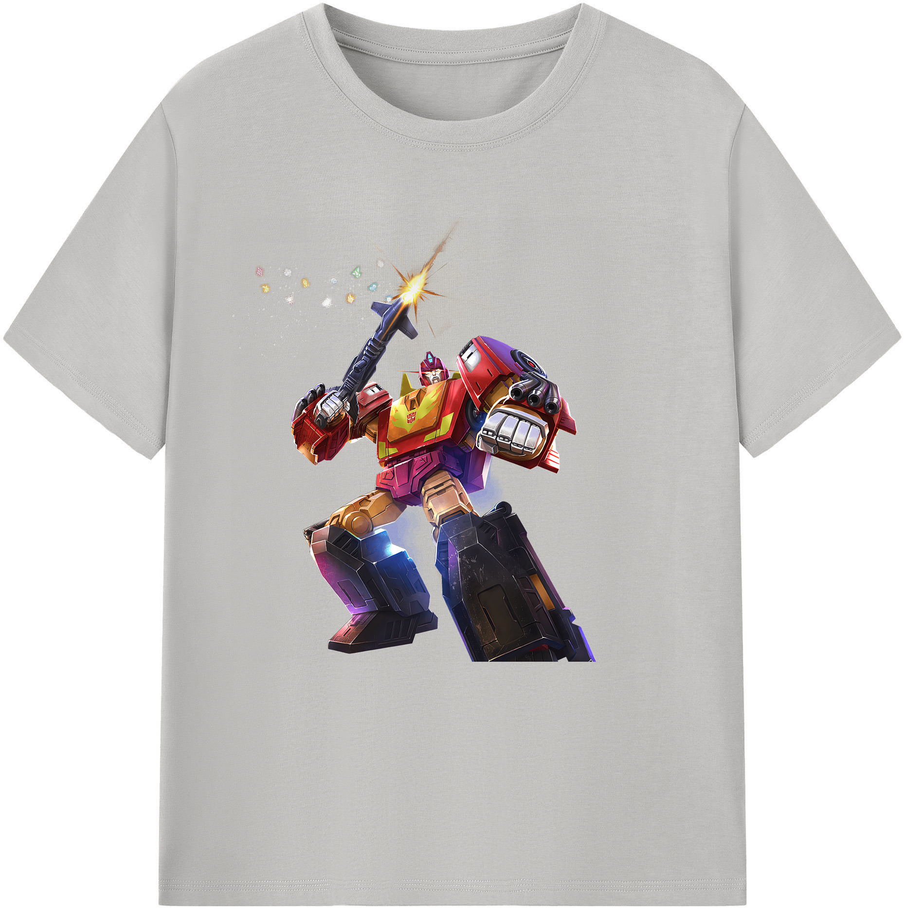 （画像用） Transformers トランスフォーマー レディースカジュアルプリントTシャツ（綿100％）