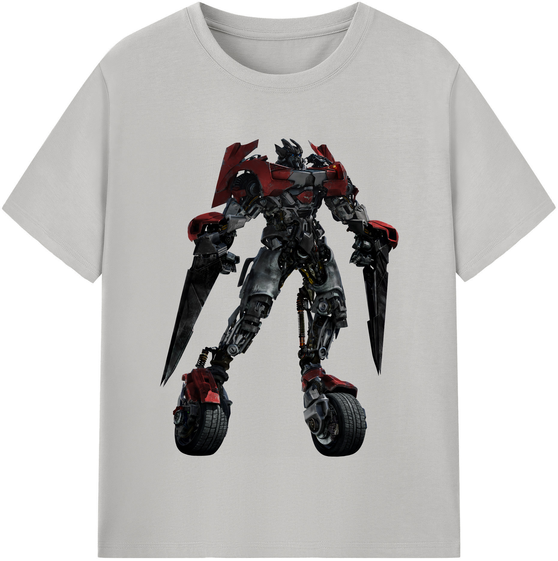 （画像用） Transformers トランスフォーマー レディースカジュアルプリントTシャツ（綿100％）