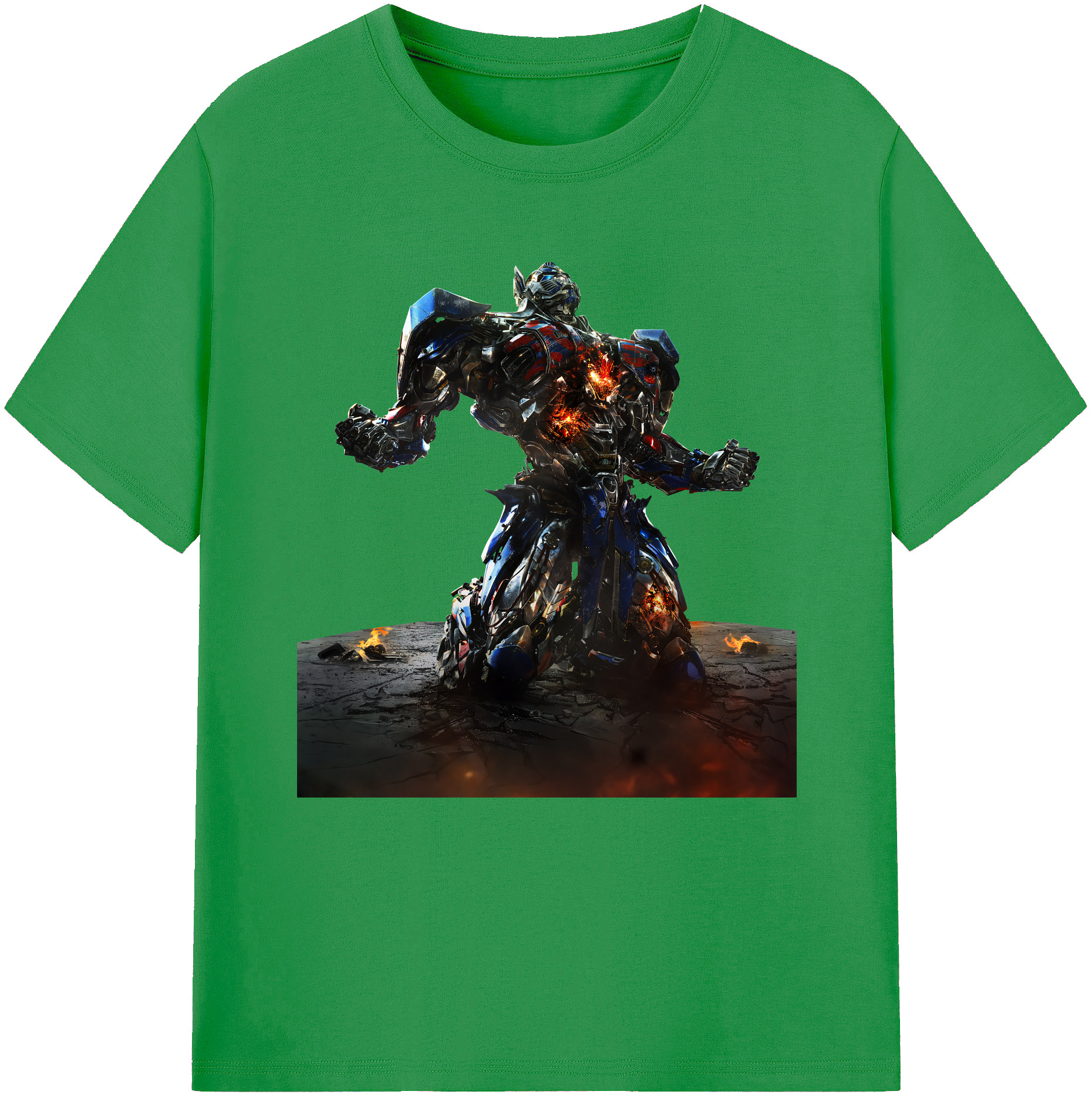 （画像用） Transformers トランスフォーマー レディースカジュアルプリントTシャツ（綿100％）