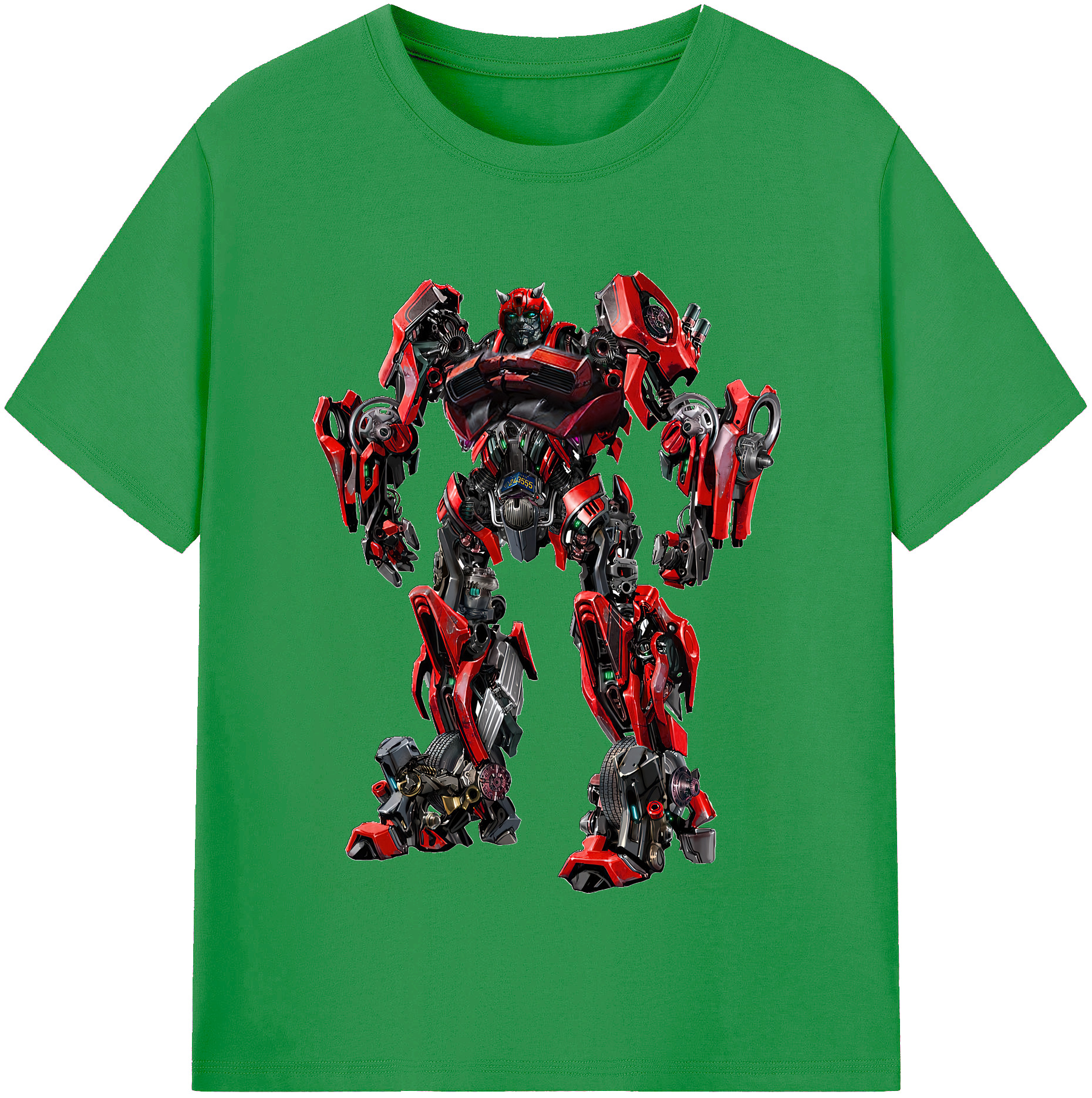 （画像用） Transformers トランスフォーマー レディースカジュアルプリントTシャツ（綿100％）