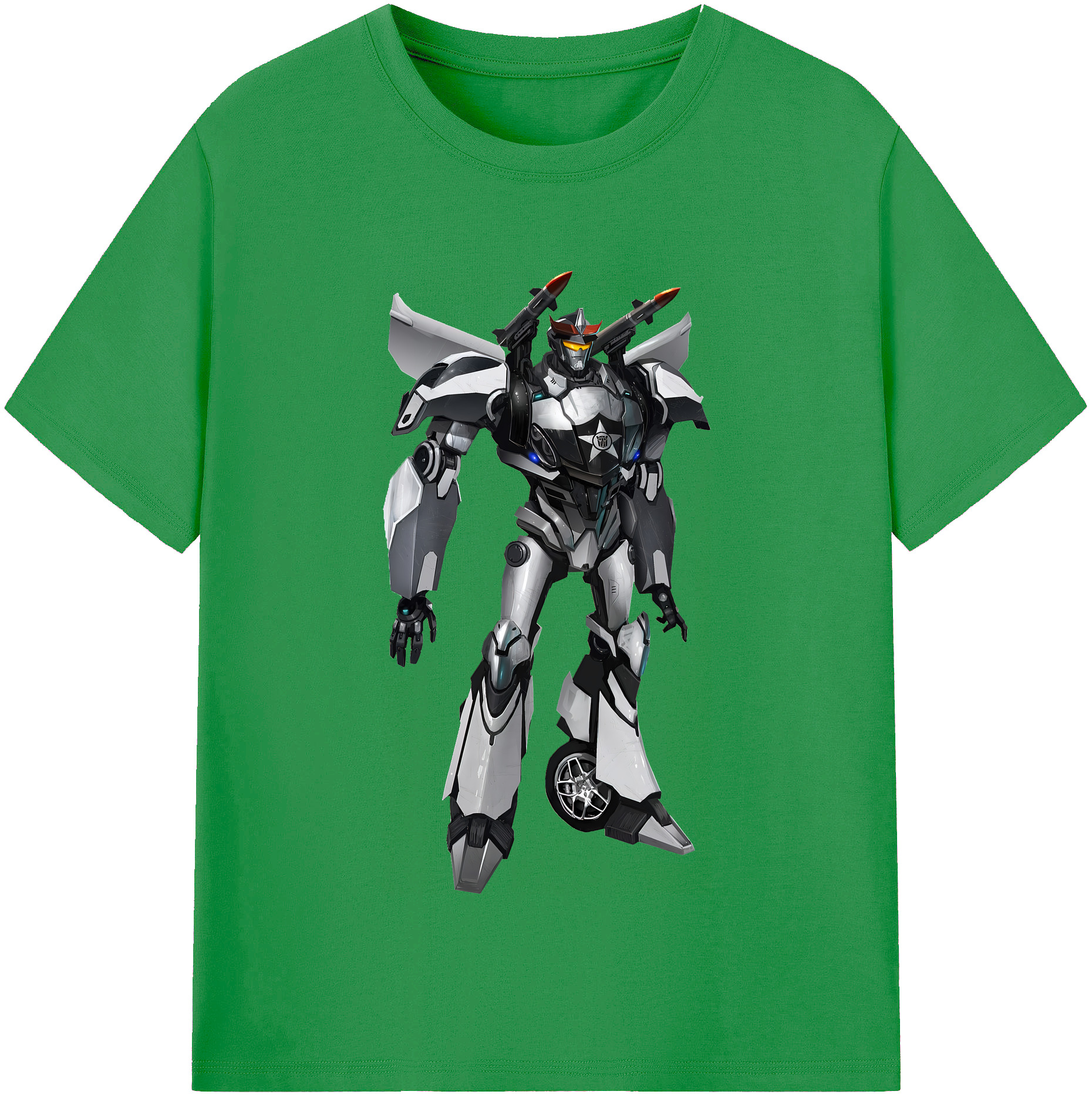 （画像用） Transformers トランスフォーマー レディースカジュアルプリントTシャツ（綿100％）