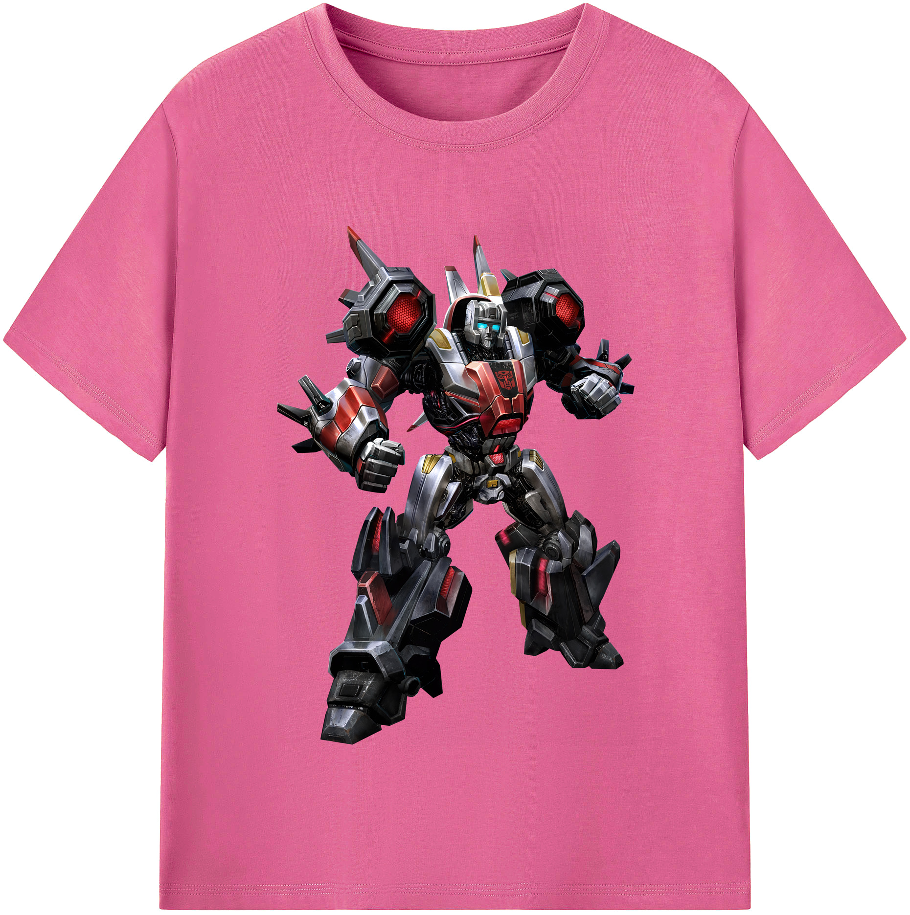 （画像用） Transformers トランスフォーマー レディースカジュアルプリントTシャツ（綿100％）