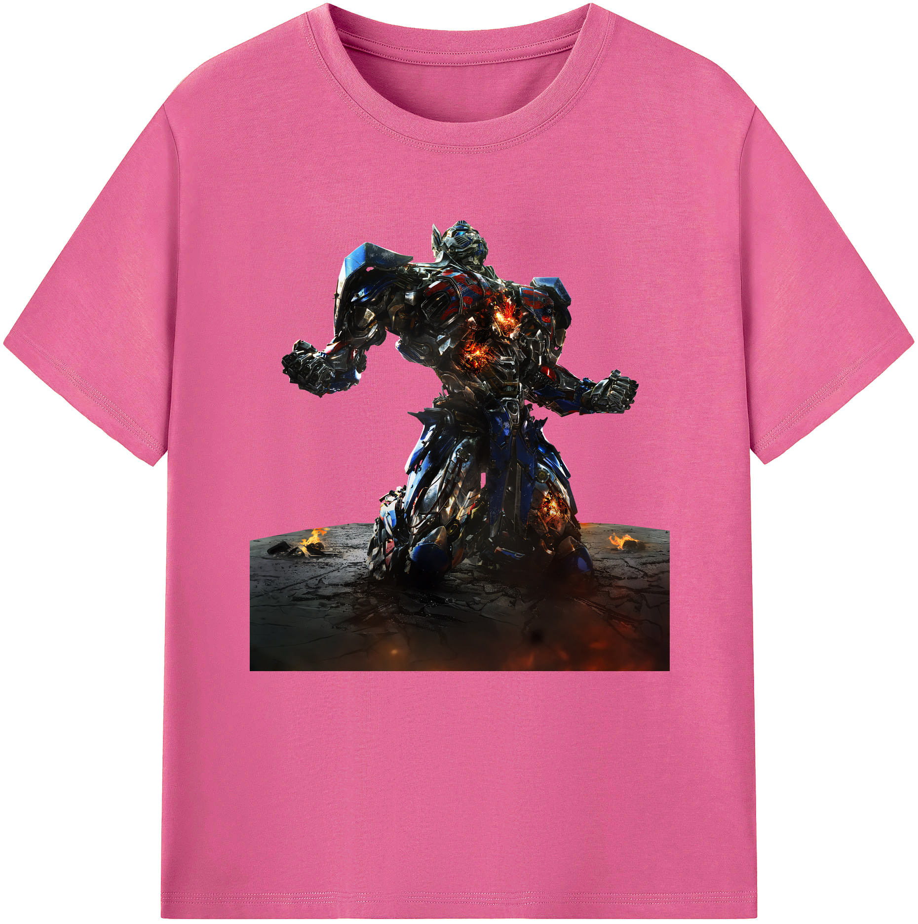 （画像用） Transformers トランスフォーマー レディースカジュアルプリントTシャツ（綿100％）