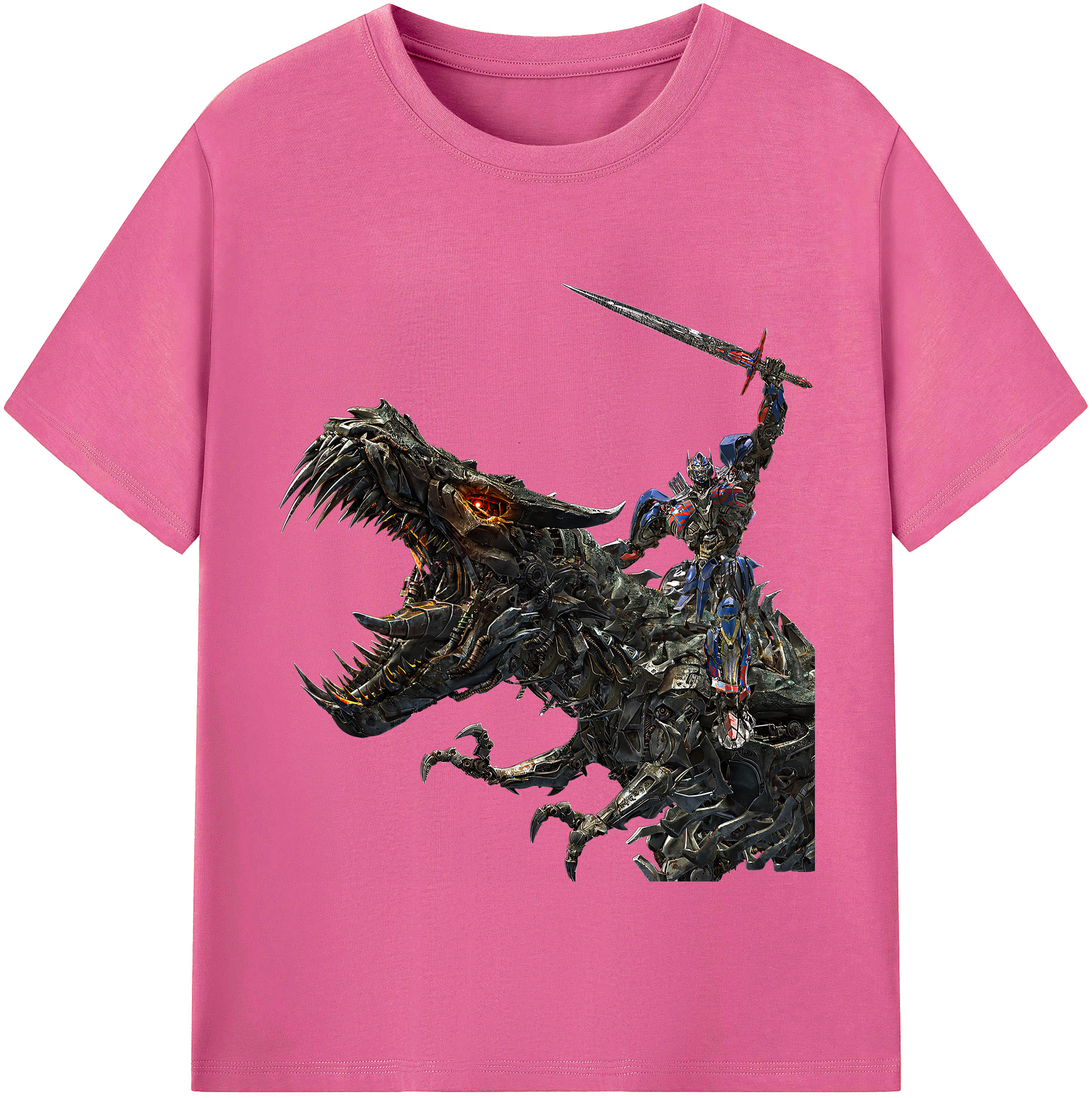 （画像用） Transformers トランスフォーマー レディースカジュアルプリントTシャツ（綿100％）