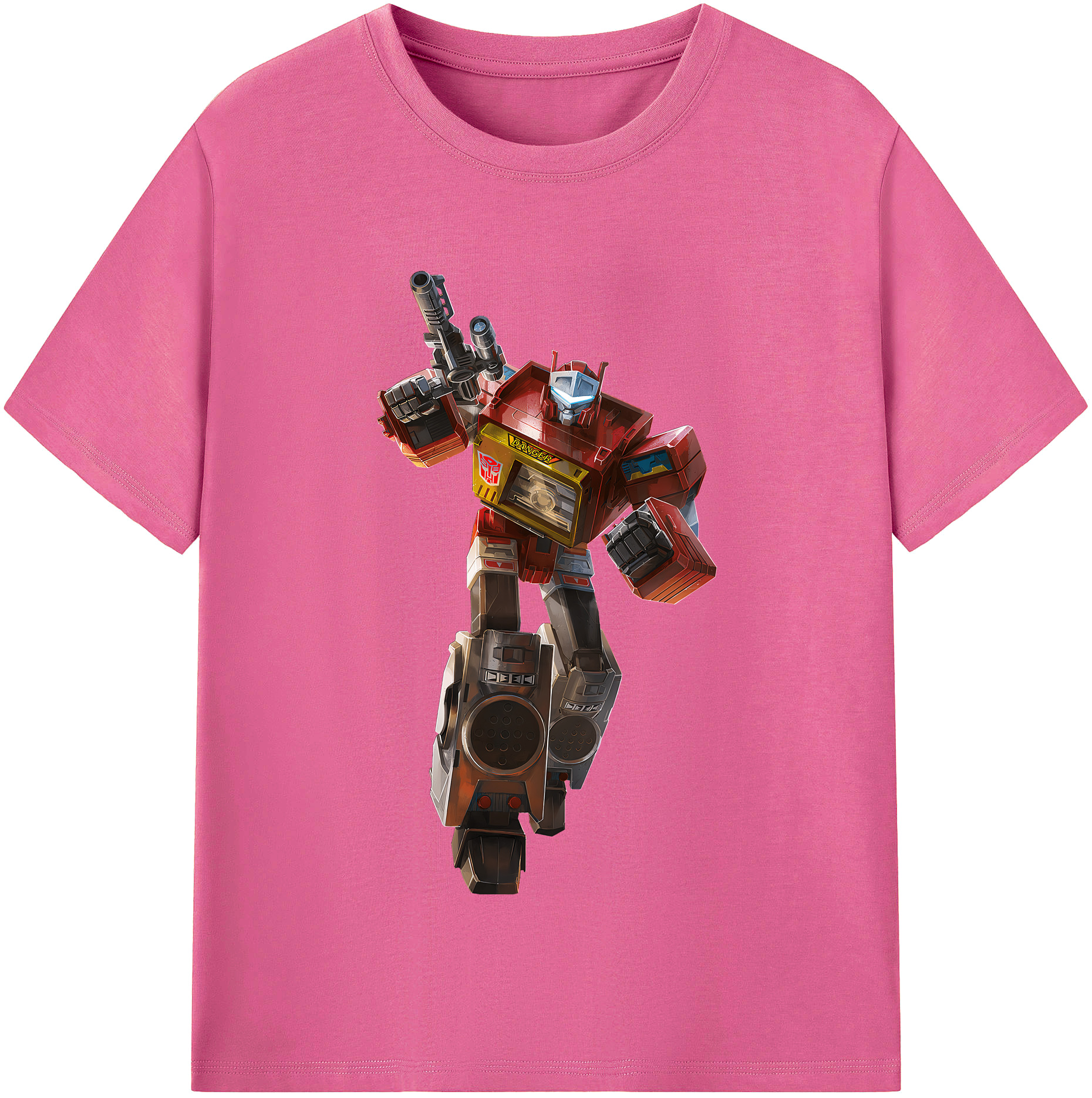 （画像用） Transformers トランスフォーマー レディースカジュアルプリントTシャツ（綿100％）