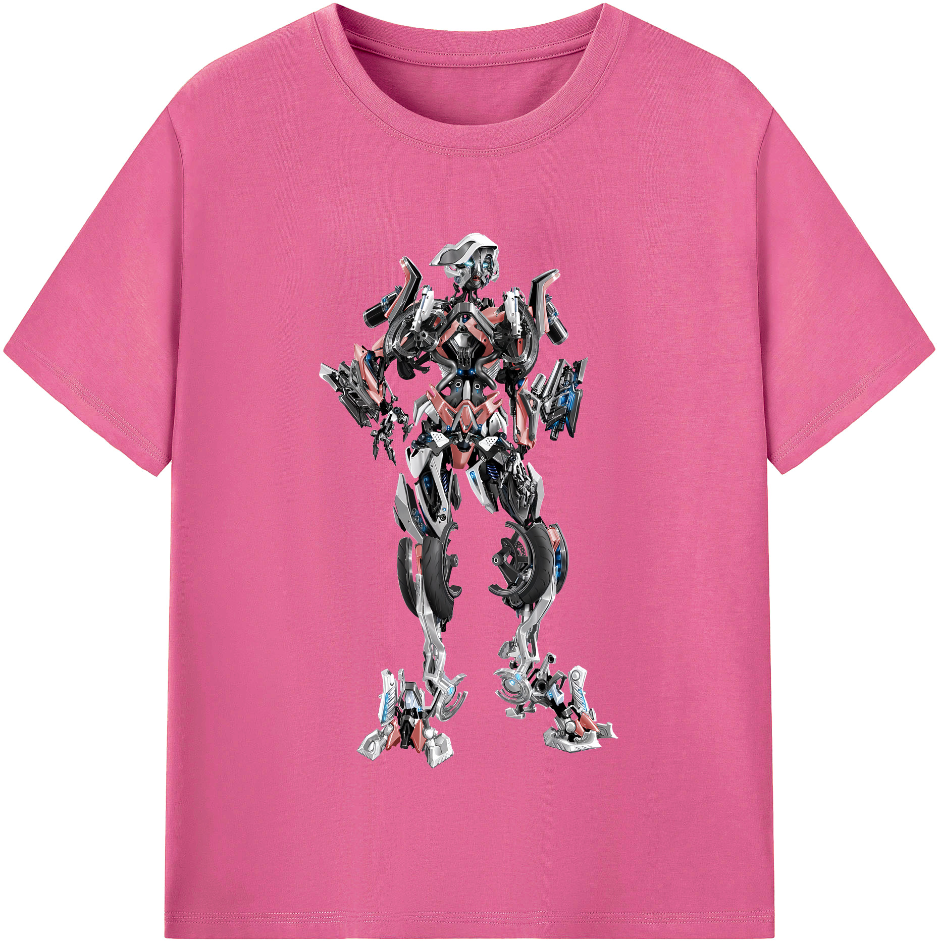 （画像用） Transformers トランスフォーマー レディースカジュアルプリントTシャツ（綿100％）
