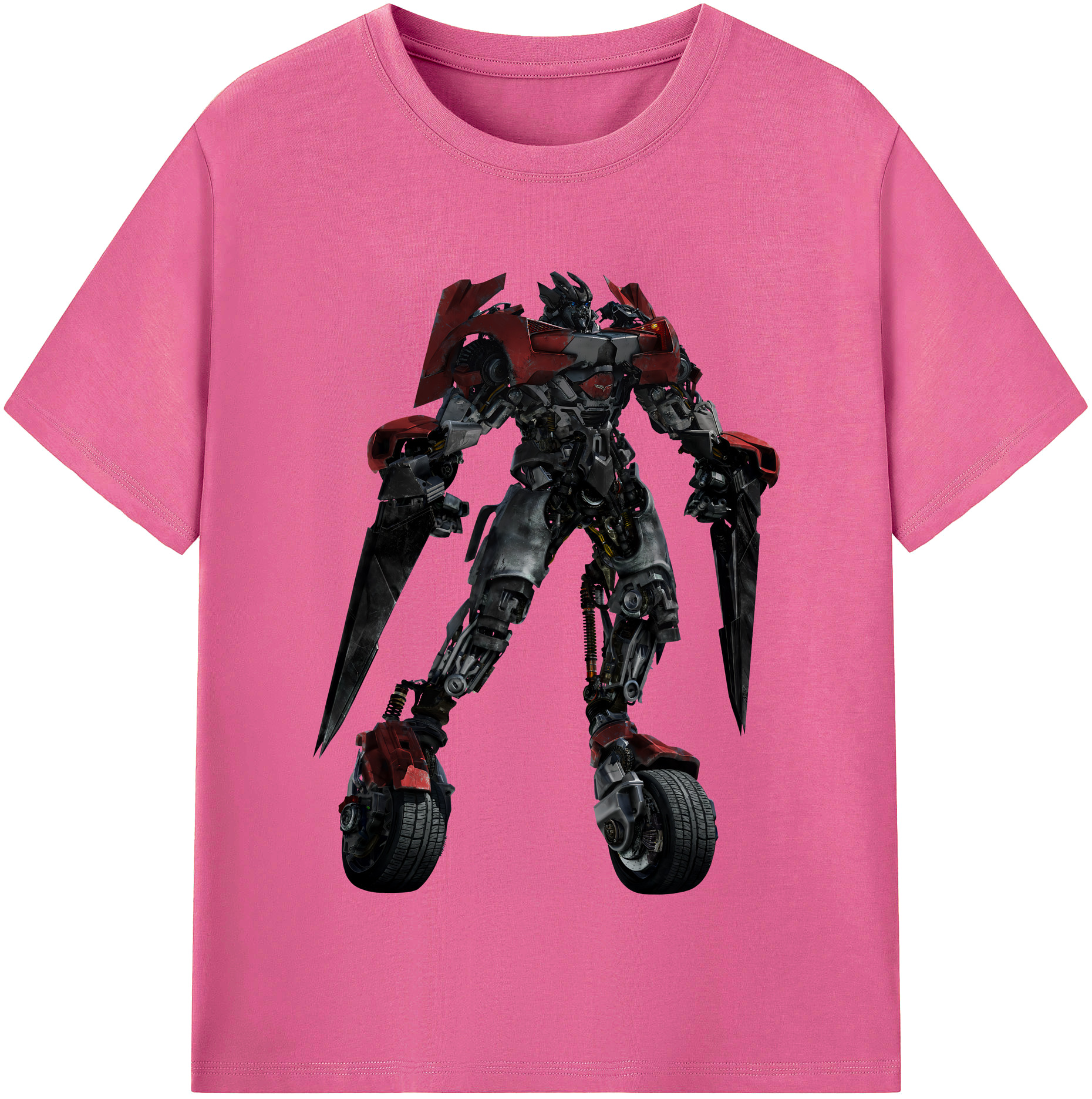 （画像用） Transformers トランスフォーマー レディースカジュアルプリントTシャツ（綿100％）