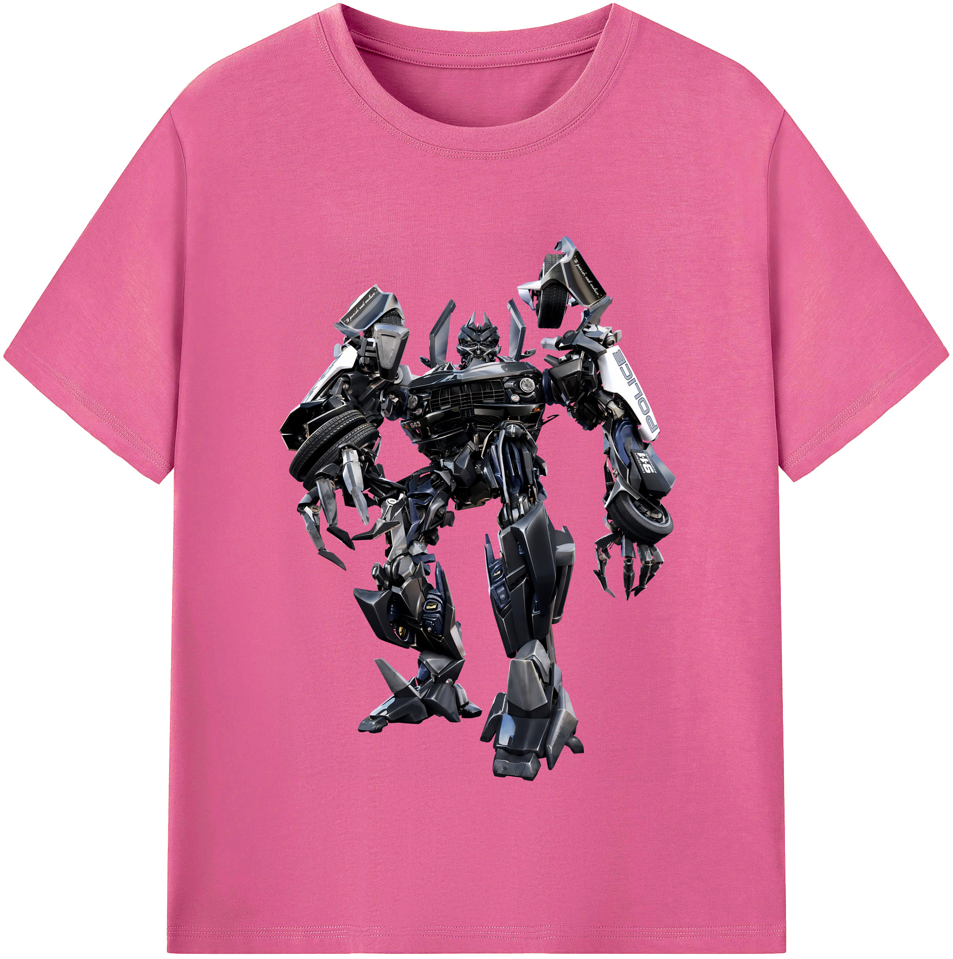 （画像用） Transformers トランスフォーマー レディースカジュアルプリントTシャツ（綿100％）