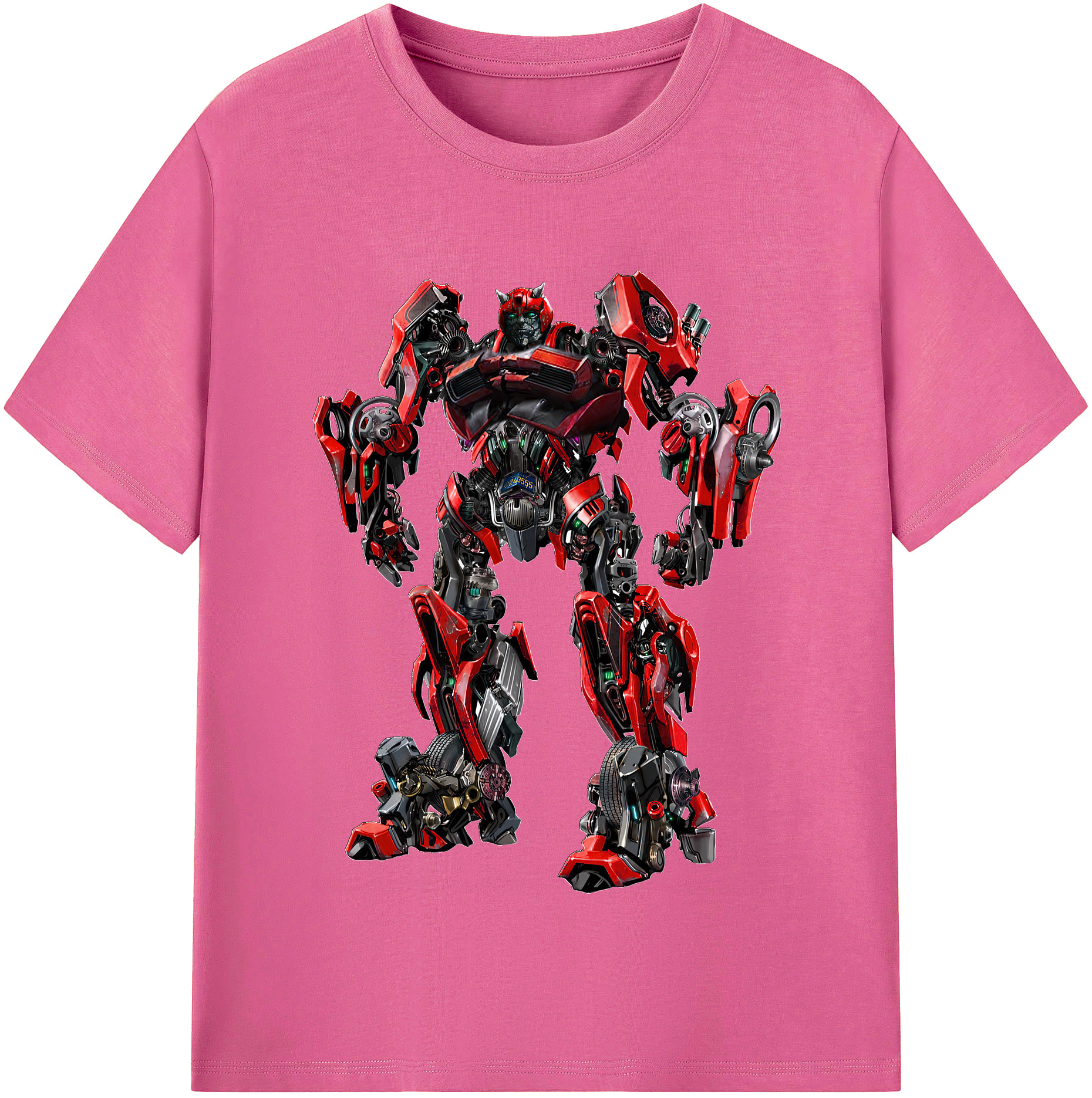 （画像用） Transformers トランスフォーマー レディースカジュアルプリントTシャツ（綿100％）