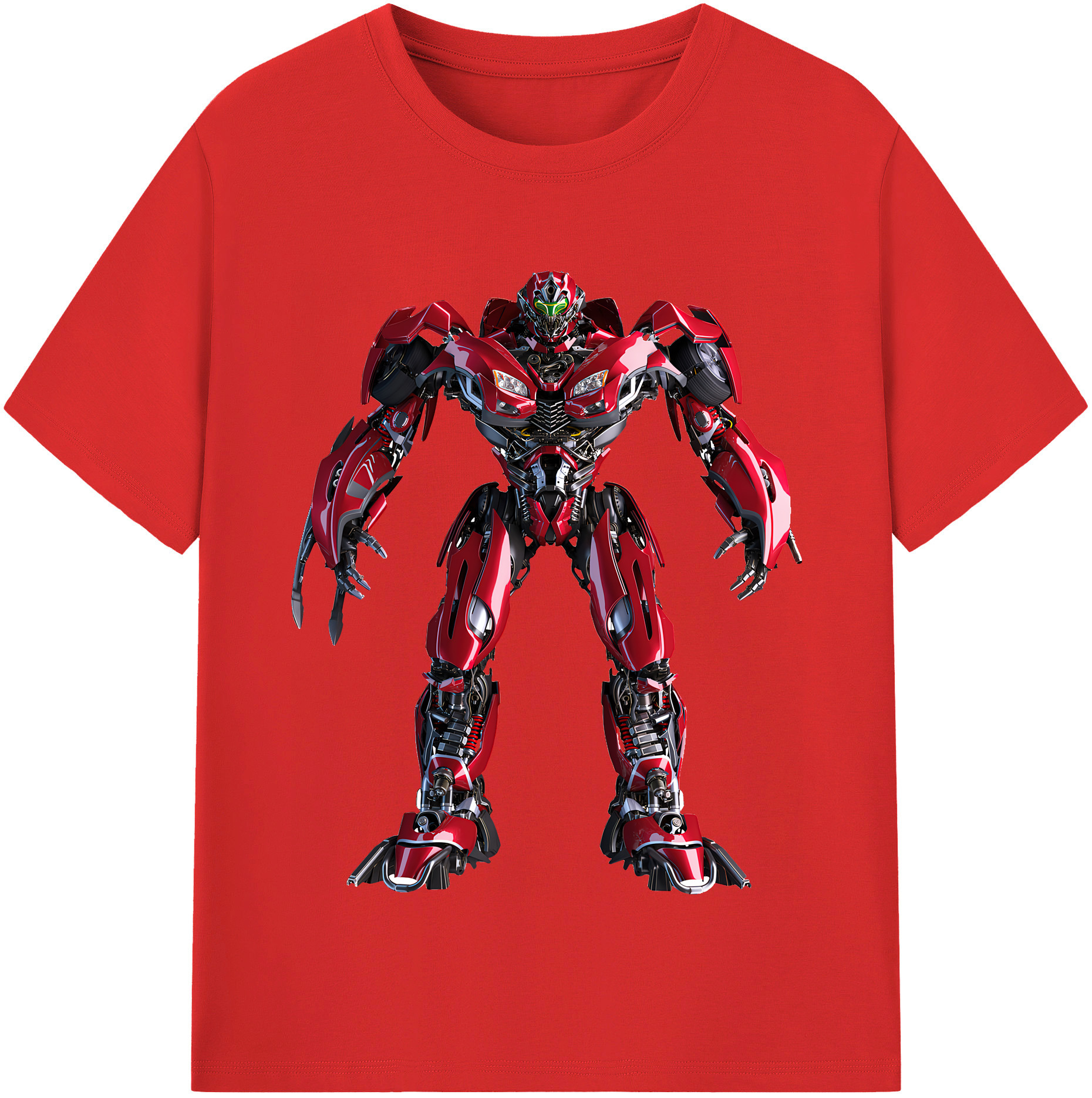 （画像用） Transformers トランスフォーマー レディースカジュアルプリントTシャツ（綿100％）