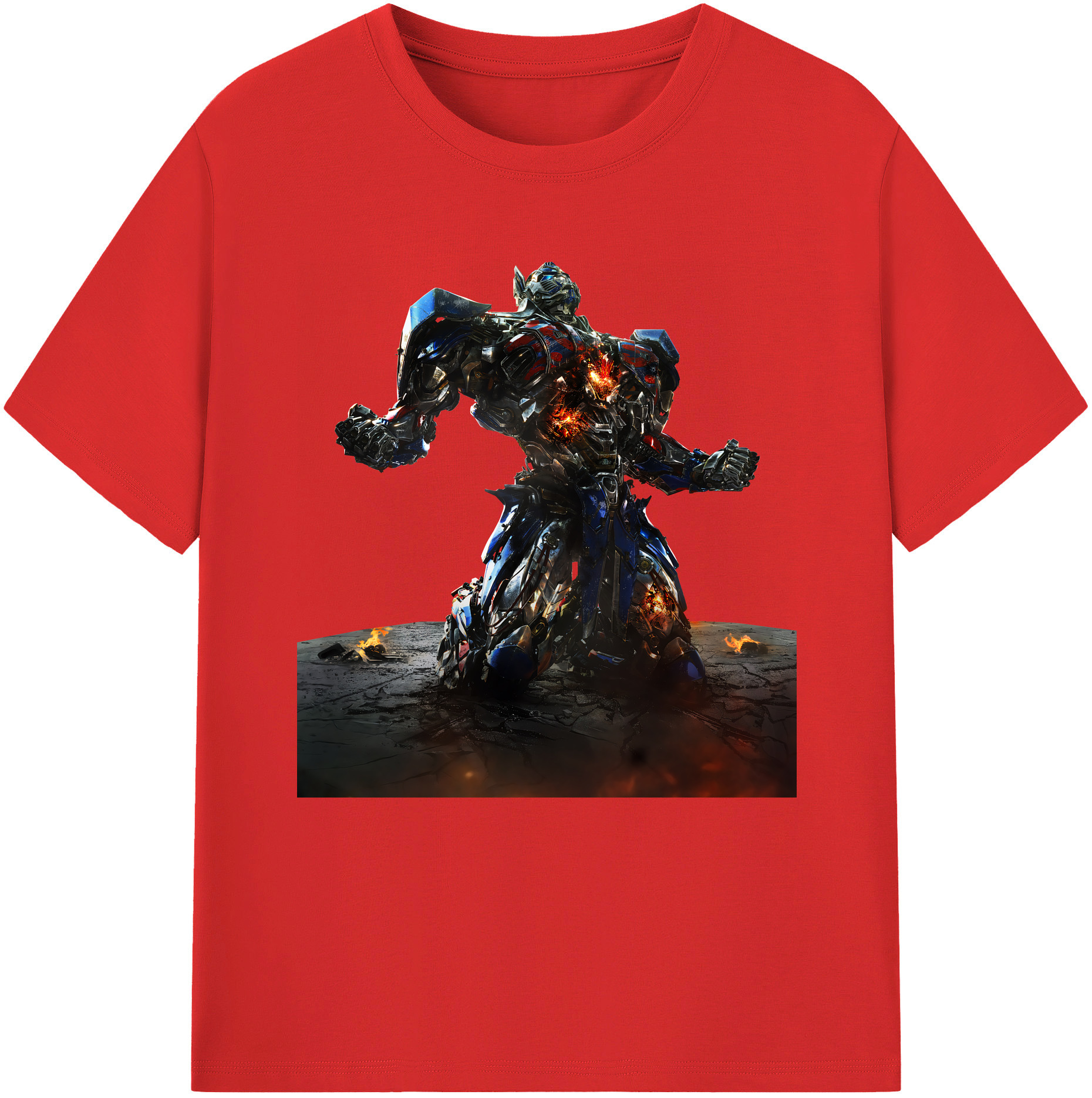 （画像用） Transformers トランスフォーマー レディースカジュアルプリントTシャツ（綿100％）