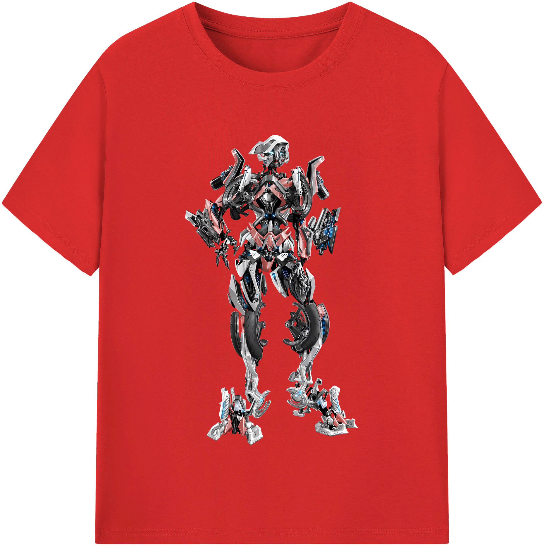 （画像用） Transformers トランスフォーマー レディースカジュアルプリントTシャツ（綿100％）
