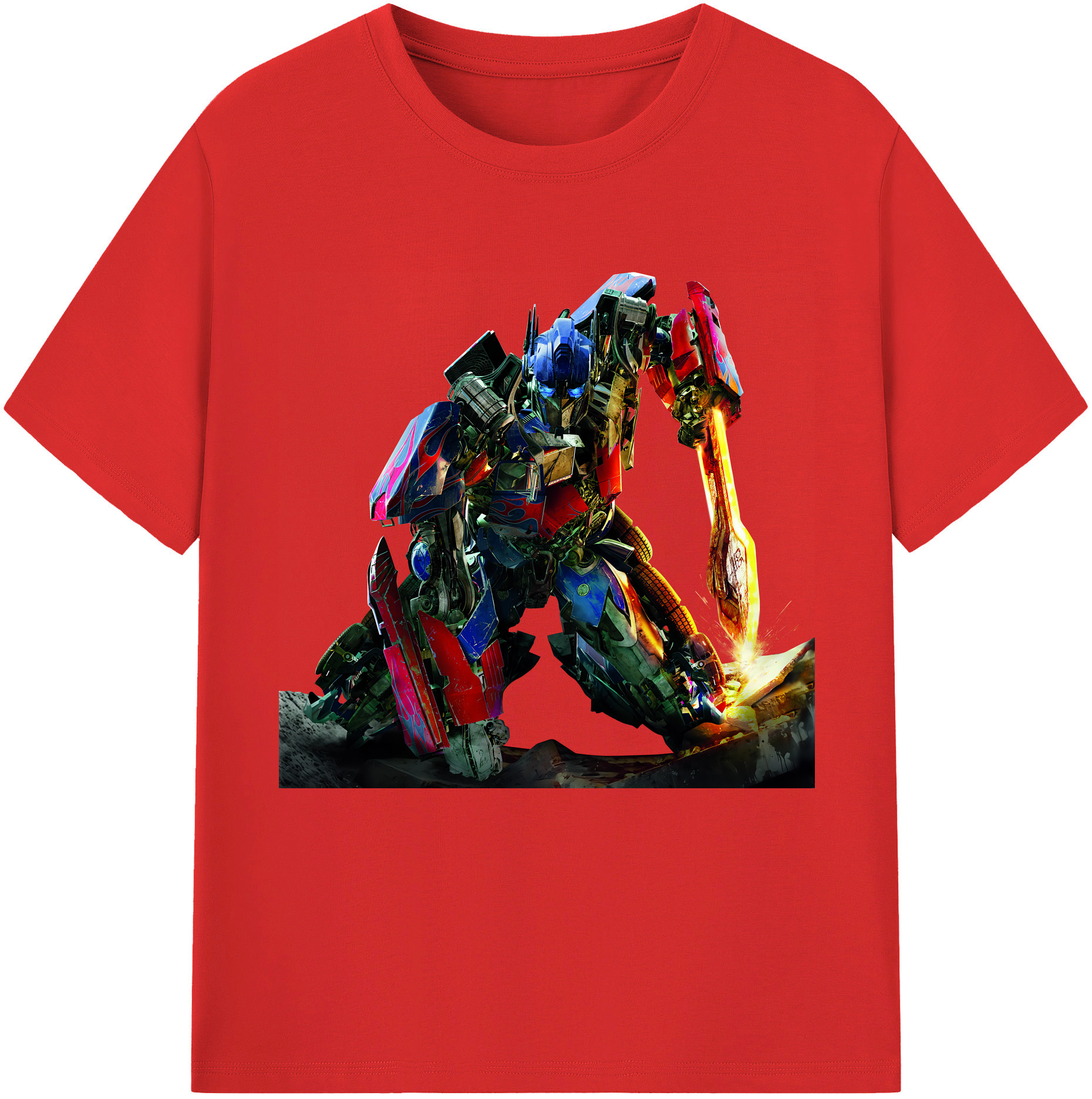 （画像用） Transformers トランスフォーマー レディースカジュアルプリントTシャツ（綿100％）