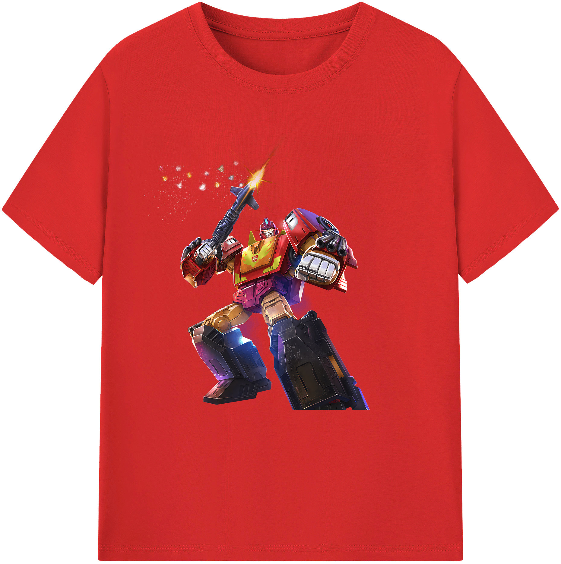 （画像用） Transformers トランスフォーマー レディースカジュアルプリントTシャツ（綿100％）