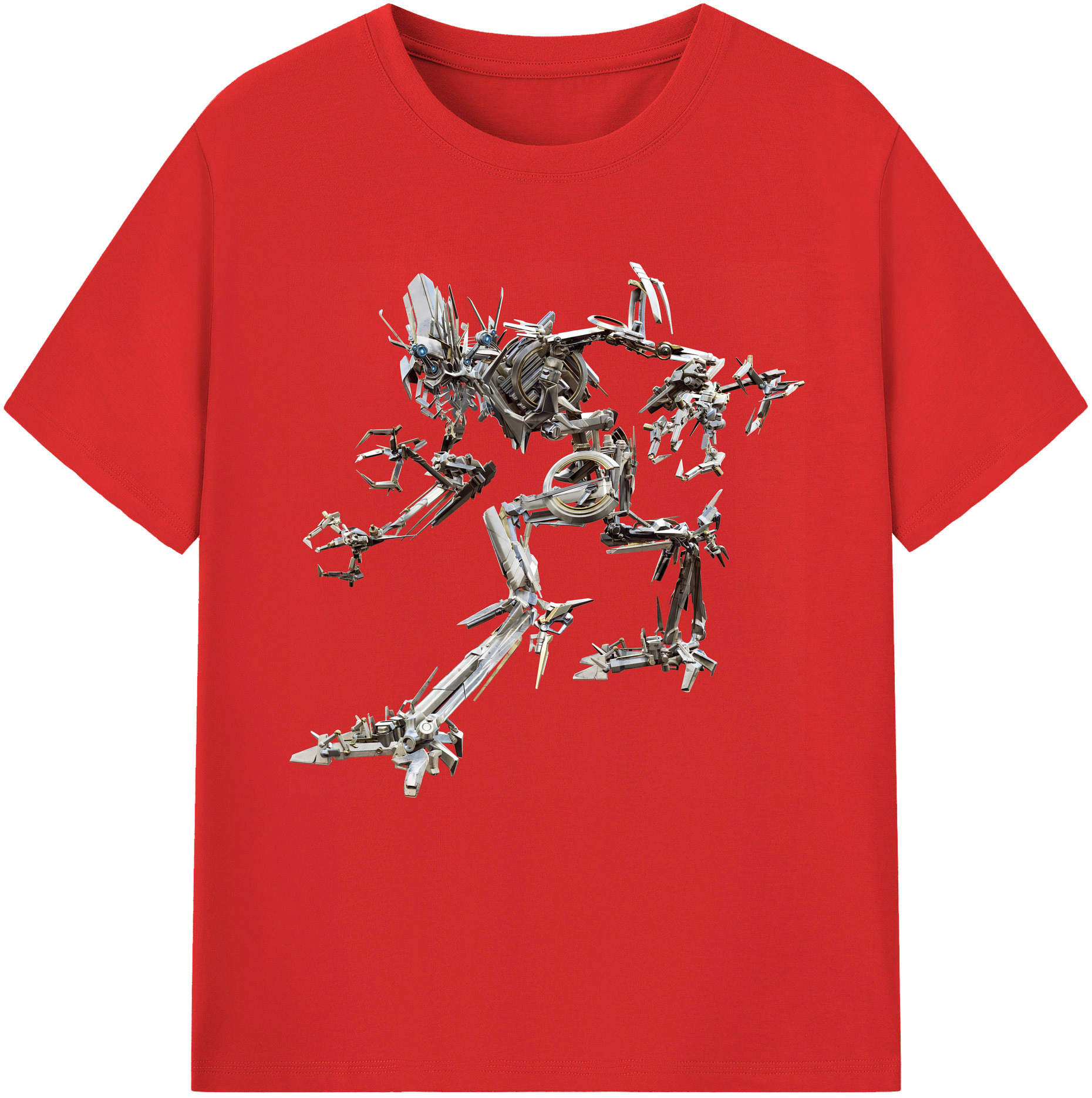 （画像用） Transformers トランスフォーマー レディースカジュアルプリントTシャツ（綿100％）