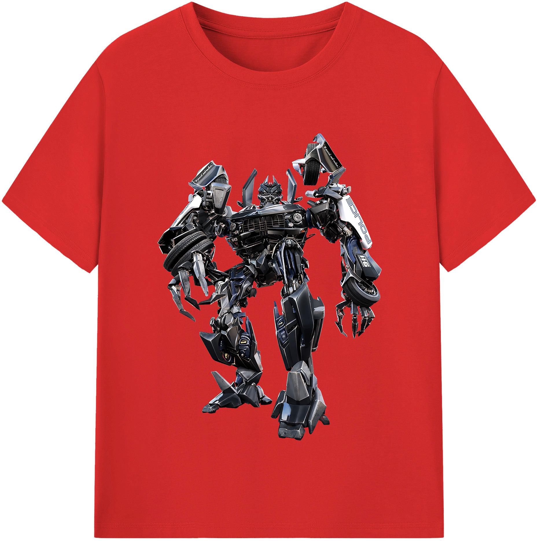 （画像用） Transformers トランスフォーマー レディースカジュアルプリントTシャツ（綿100％）