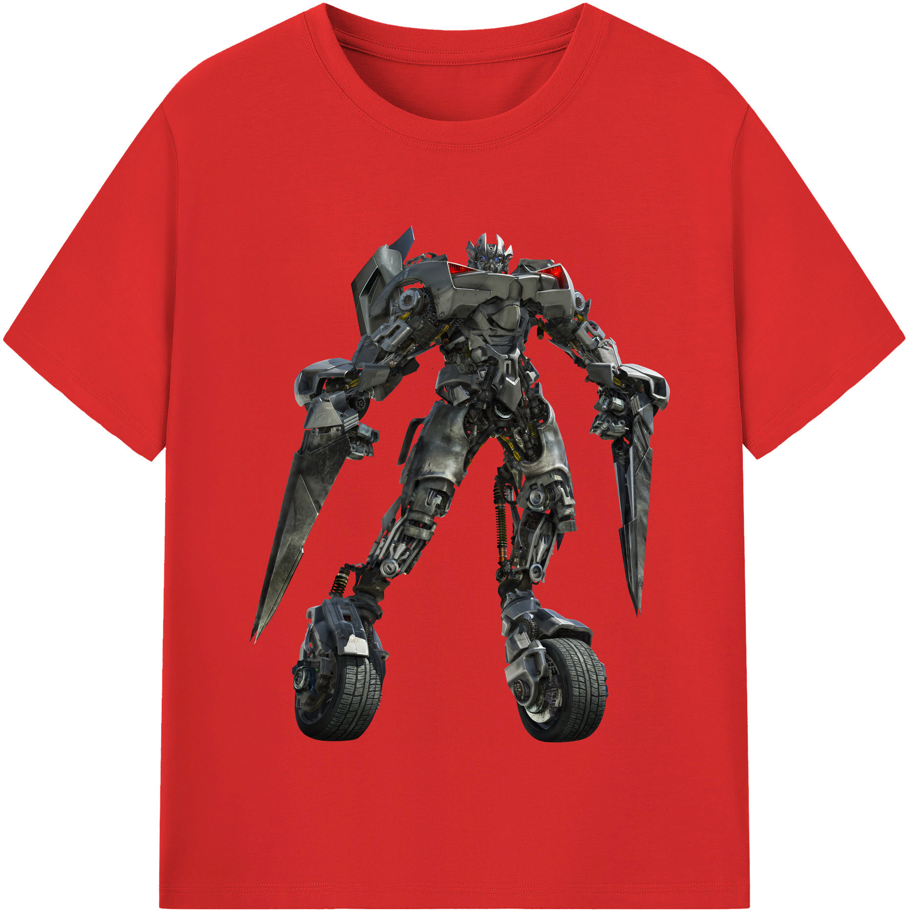 （画像用） Transformers トランスフォーマー レディースカジュアルプリントTシャツ（綿100％）