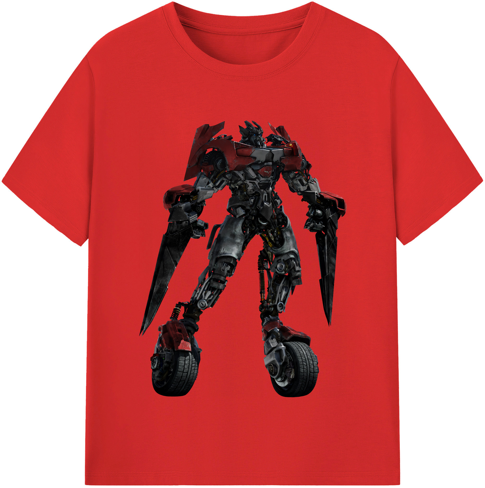 （画像用） Transformers トランスフォーマー レディースカジュアルプリントTシャツ（綿100％）