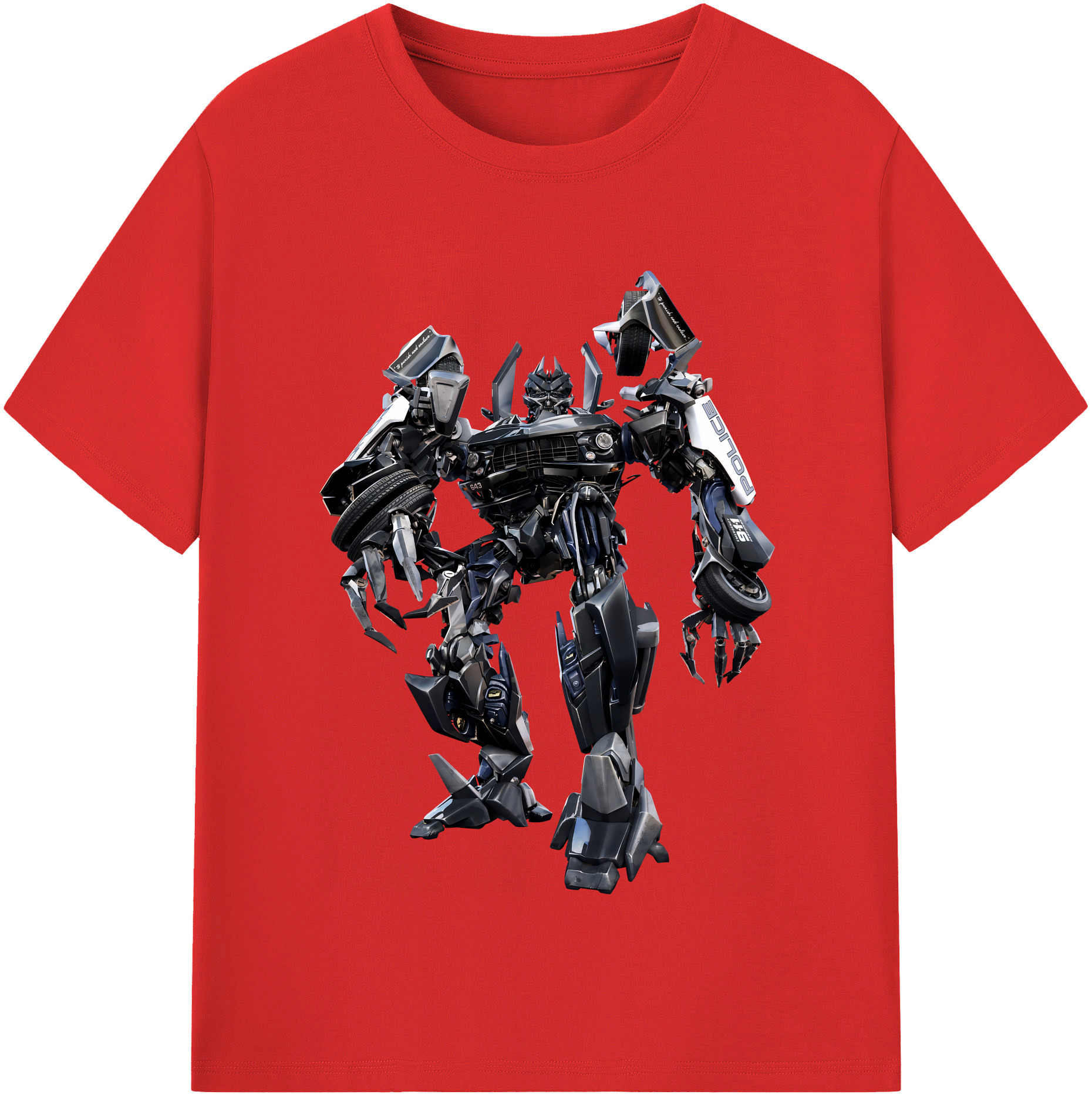 （画像用） Transformers トランスフォーマー レディースカジュアルプリントTシャツ（綿100％）