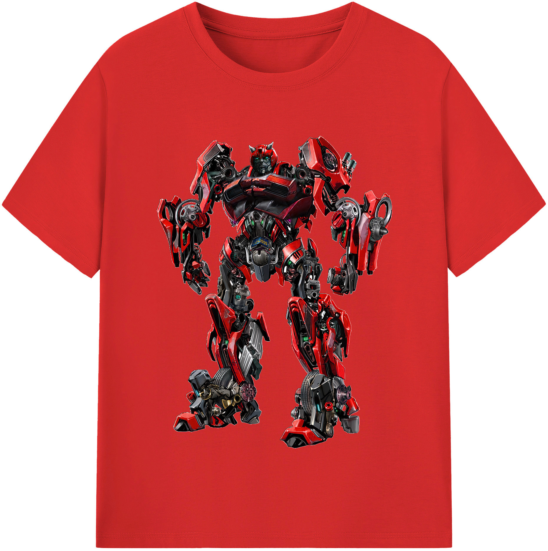 （画像用） Transformers トランスフォーマー レディースカジュアルプリントTシャツ（綿100％）