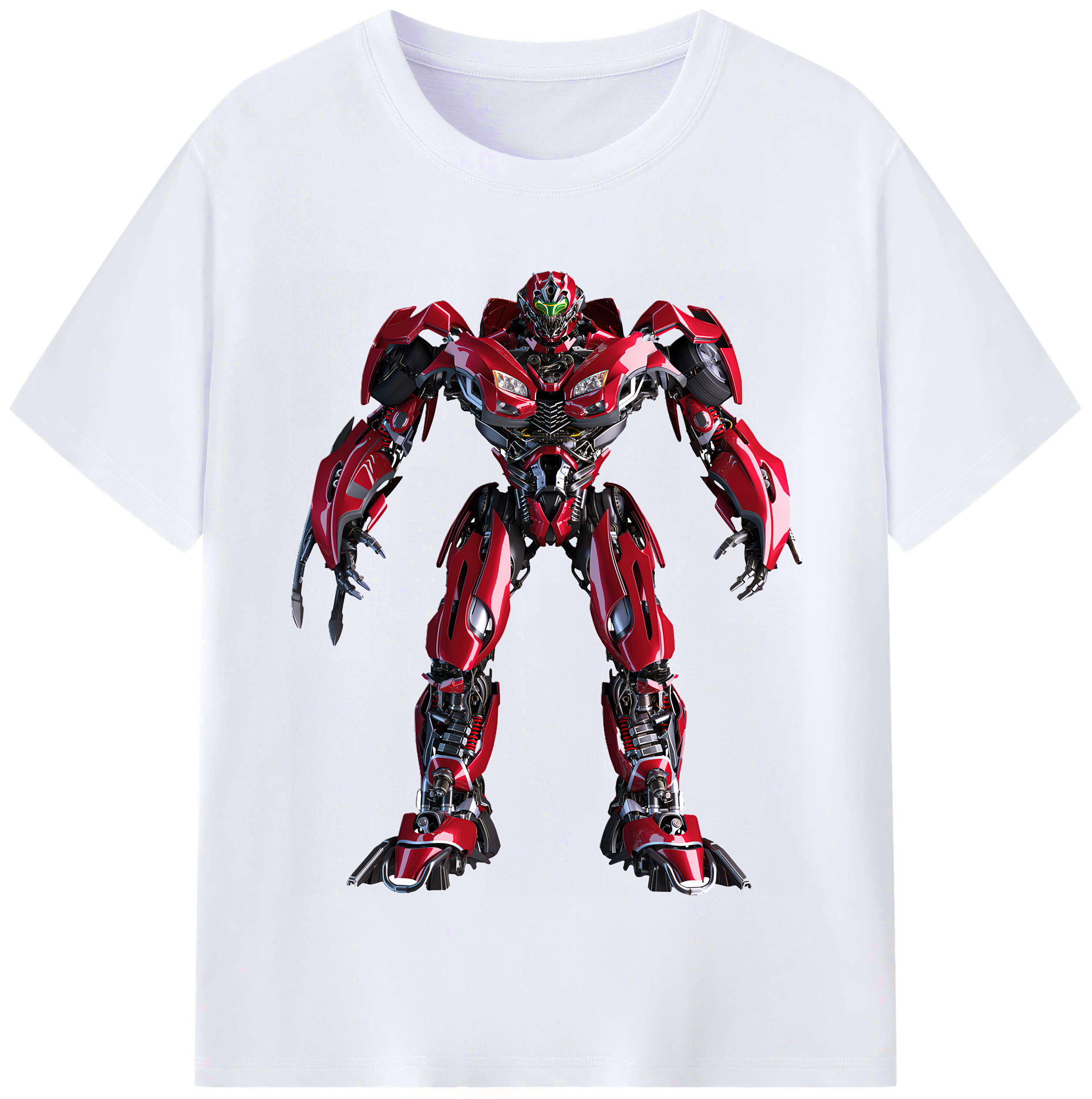 （画像用） Transformers トランスフォーマー レディースカジュアルプリントTシャツ（綿100％）
