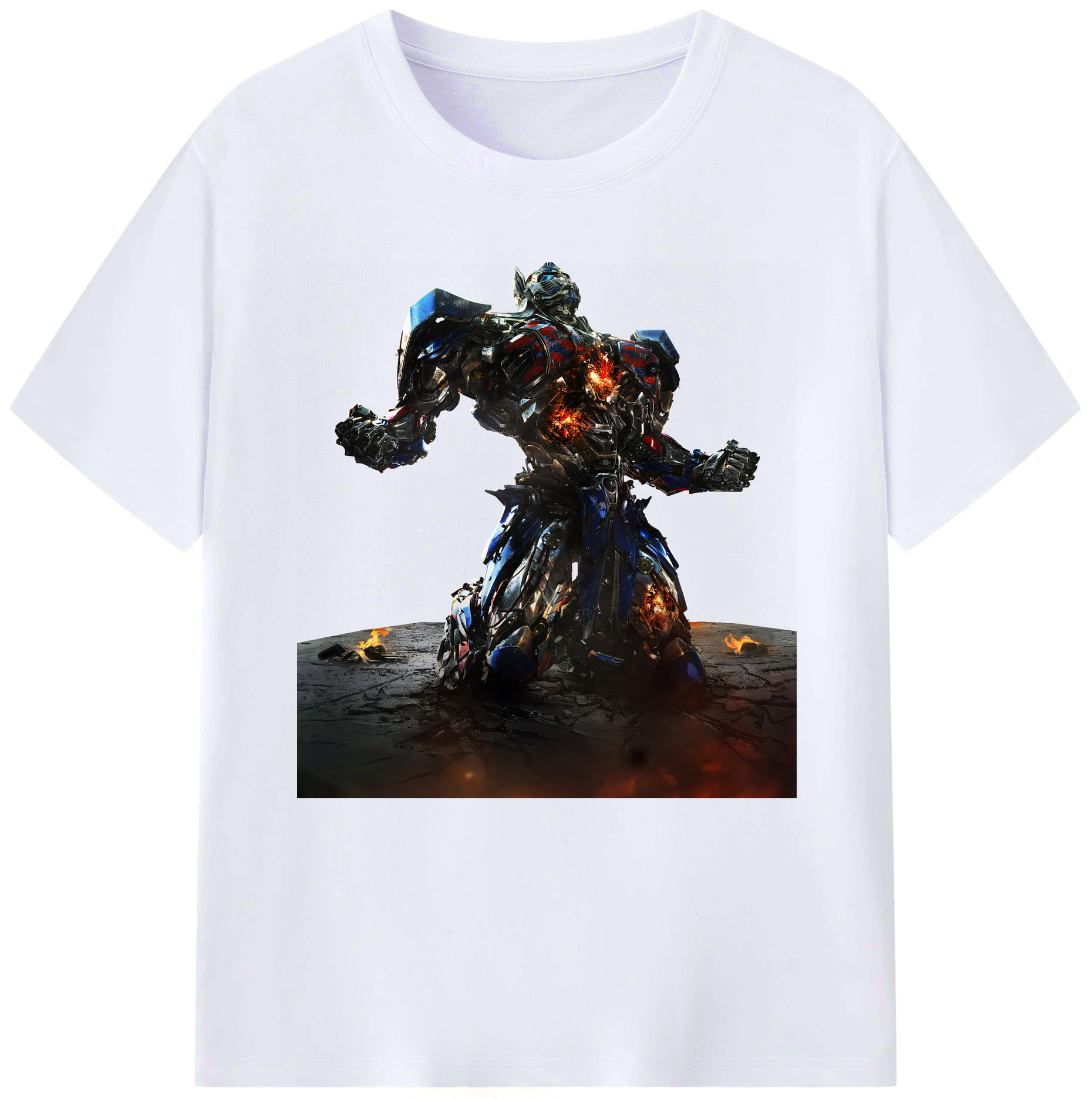 （画像用） Transformers トランスフォーマー レディースカジュアルプリントTシャツ（綿100％）
