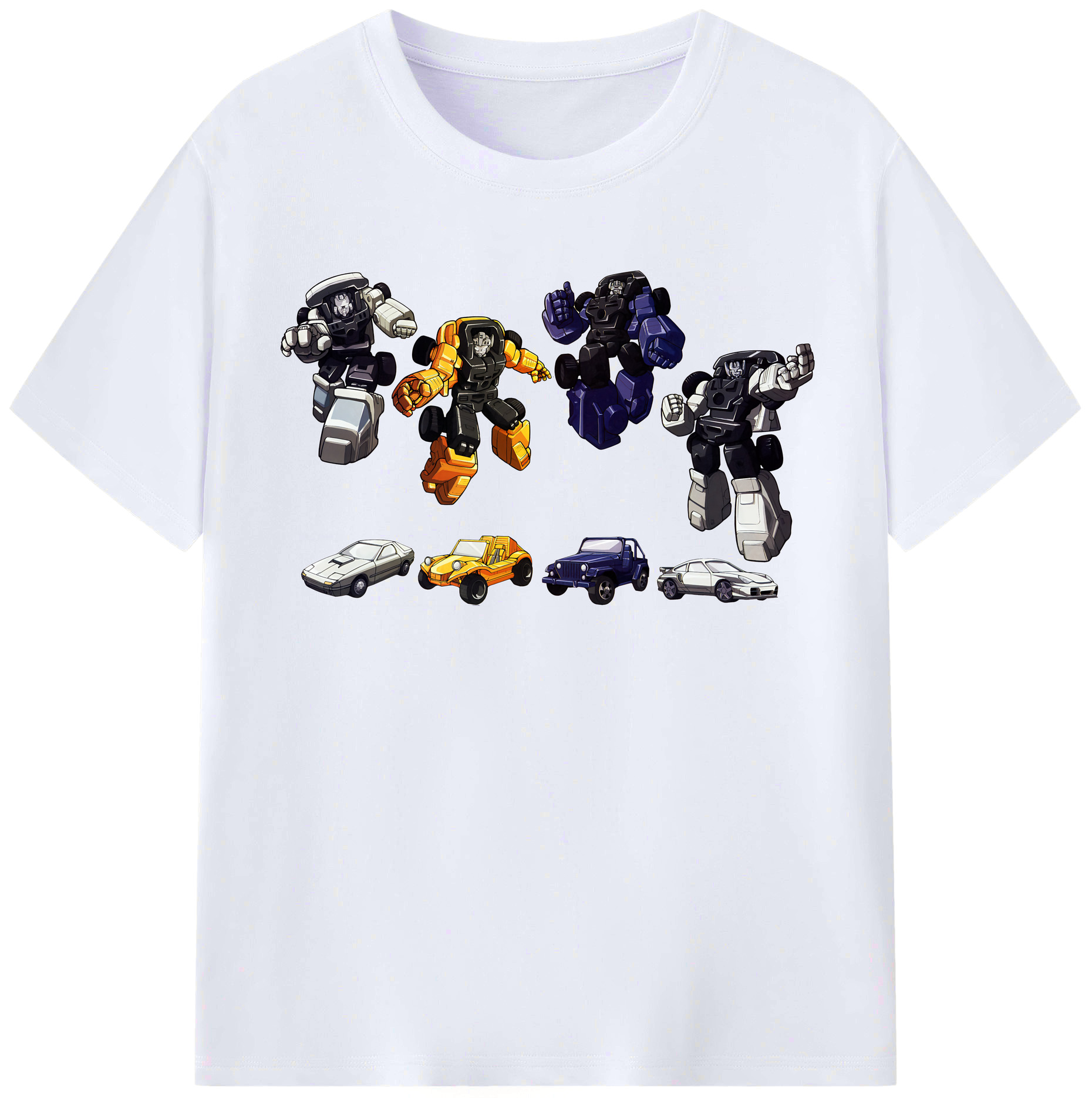 （画像用） Transformers トランスフォーマー レディースカジュアルプリントTシャツ（綿100％）