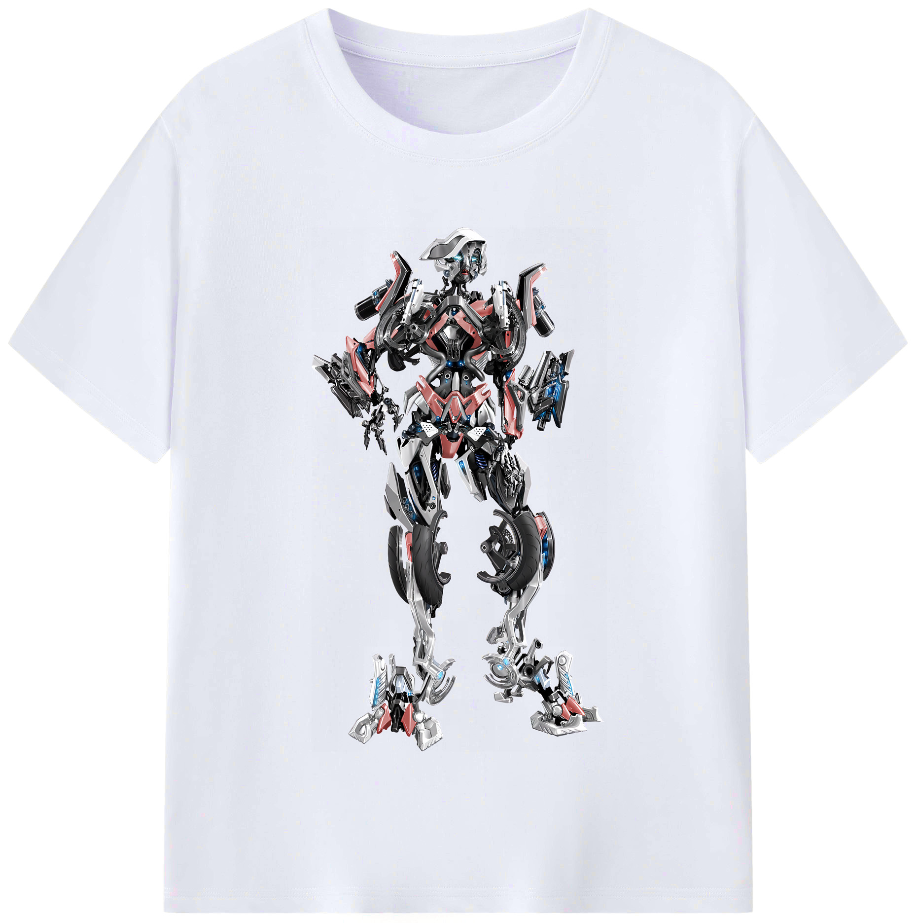 （画像用） Transformers トランスフォーマー レディースカジュアルプリントTシャツ（綿100％）