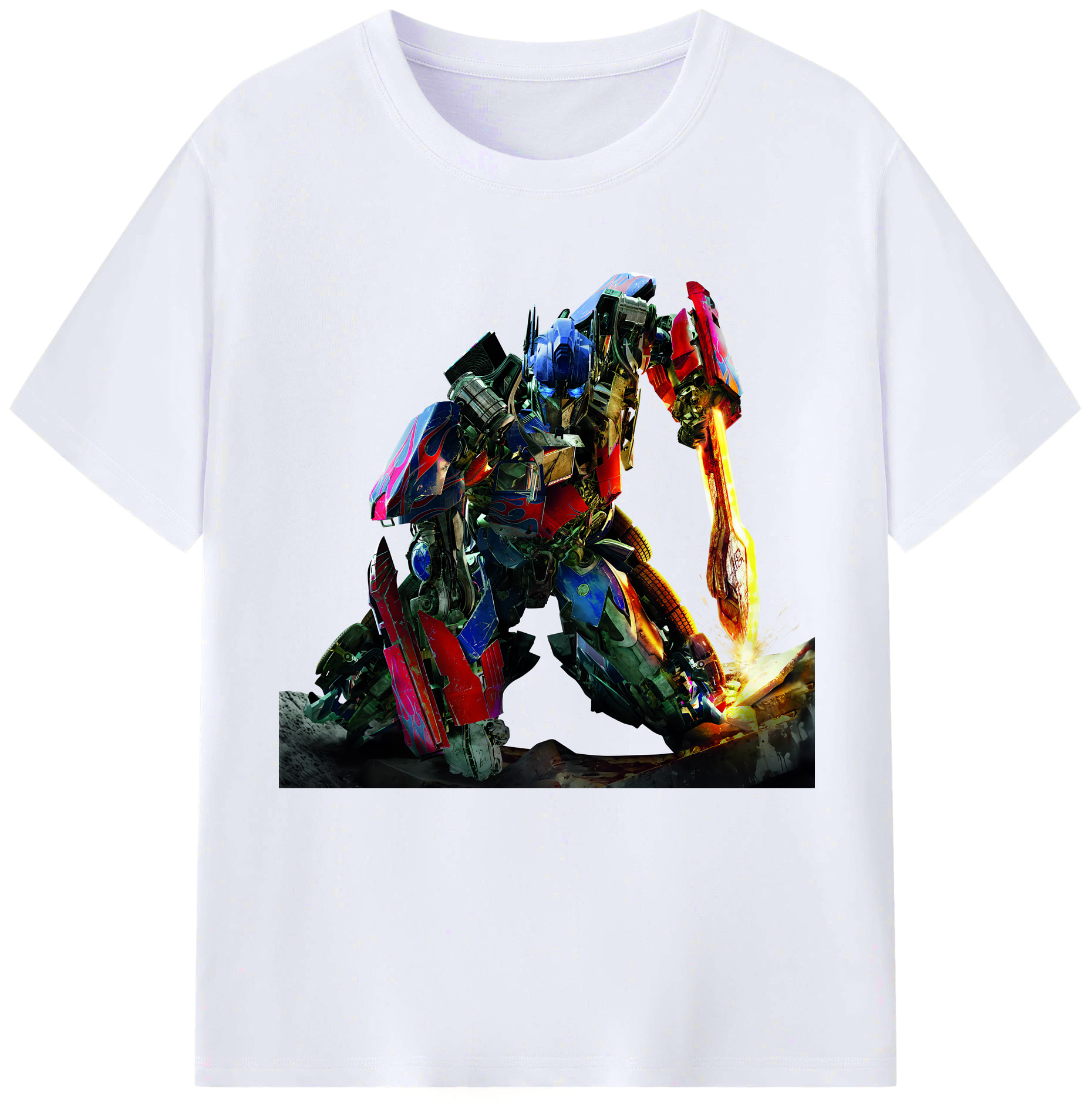 （画像用） Transformers トランスフォーマー レディースカジュアルプリントTシャツ（綿100％）