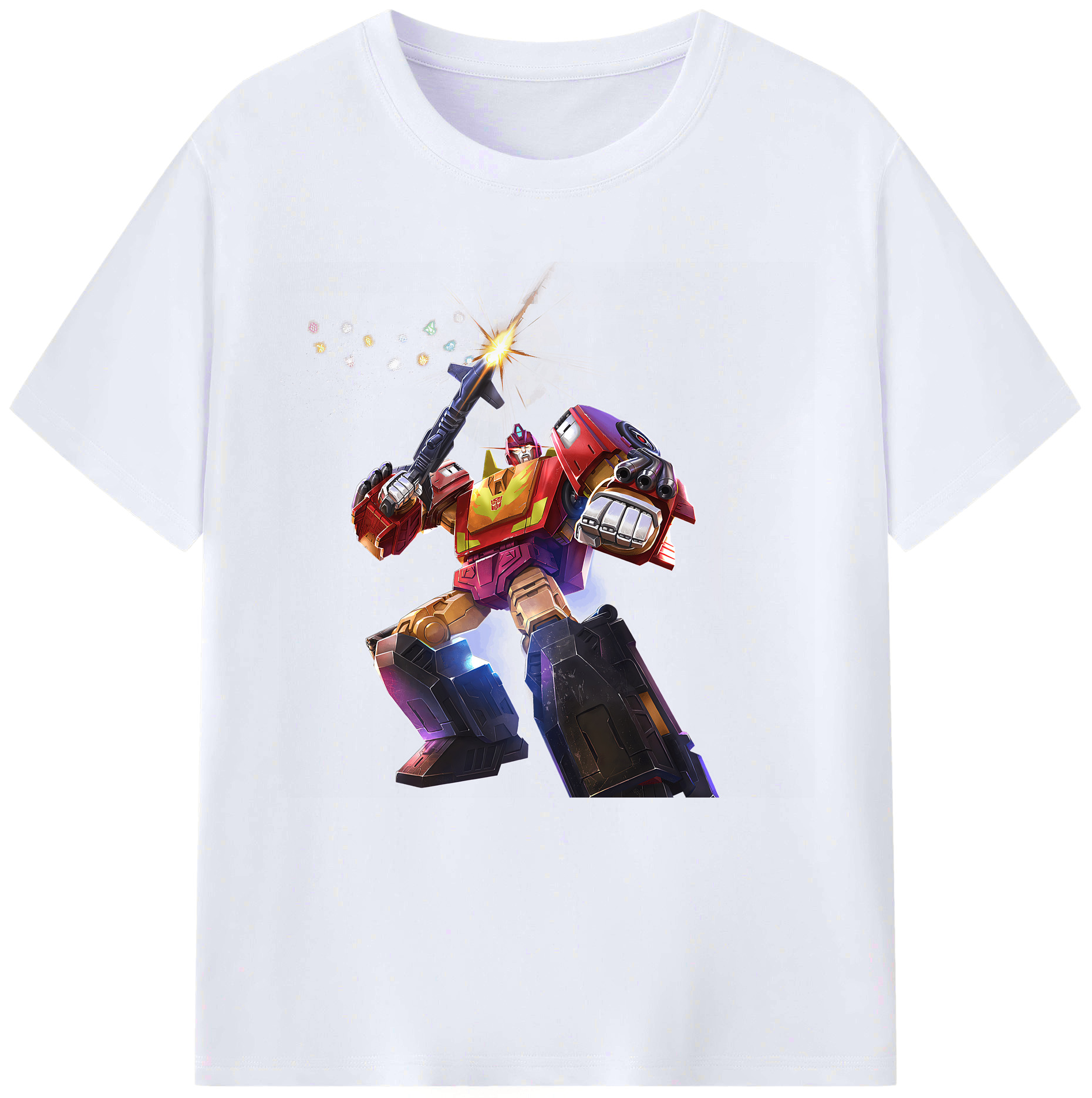 （画像用） Transformers トランスフォーマー レディースカジュアルプリントTシャツ（綿100％）