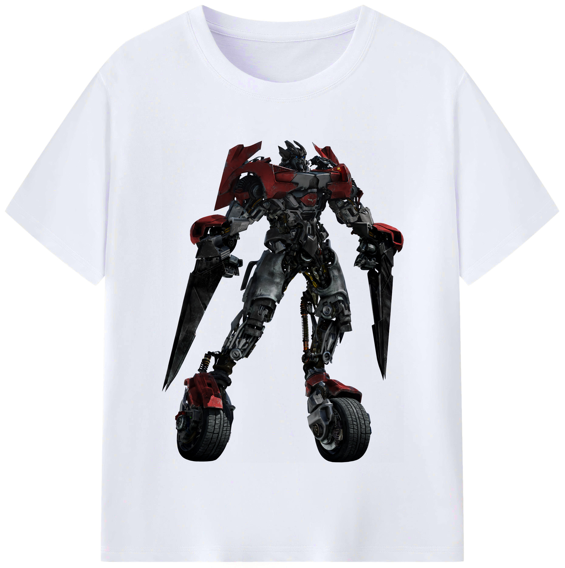（画像用） Transformers トランスフォーマー レディースカジュアルプリントTシャツ（綿100％）