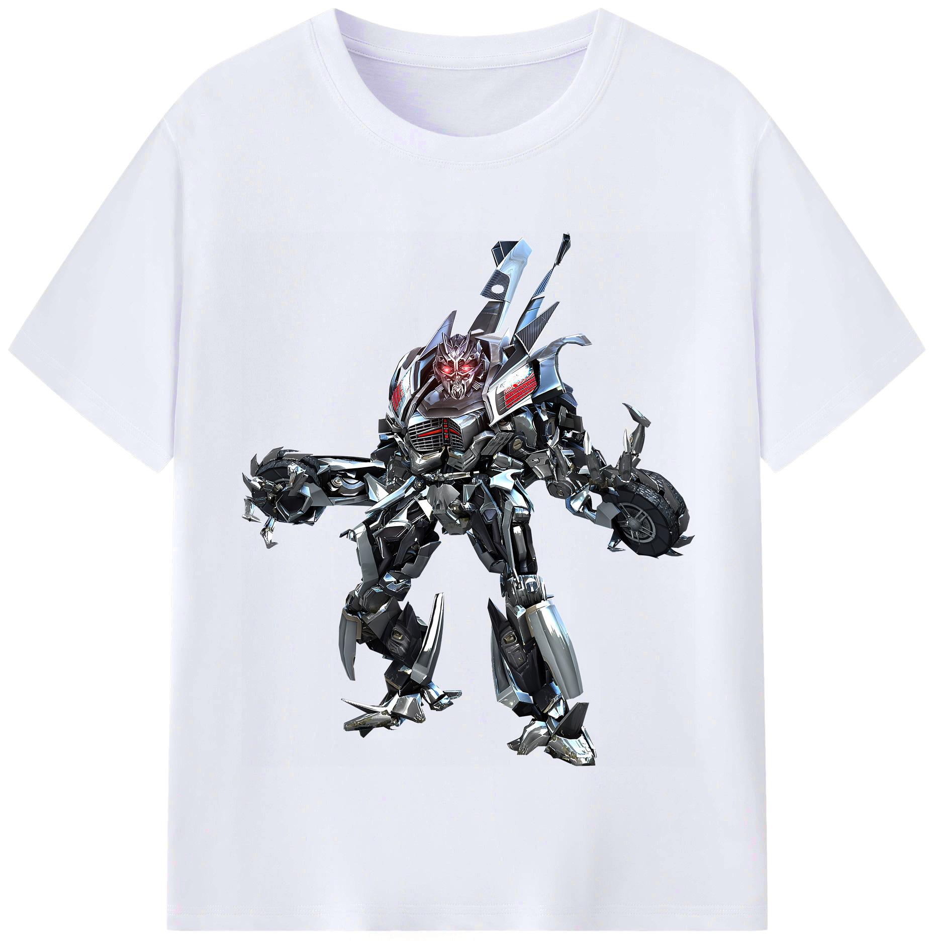 （画像用） Transformers トランスフォーマー レディースカジュアルプリントTシャツ（綿100％）