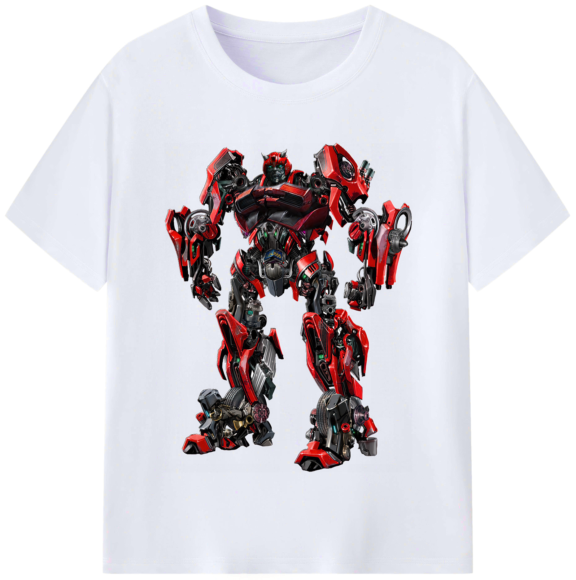 （画像用） Transformers トランスフォーマー レディースカジュアルプリントTシャツ（綿100％）