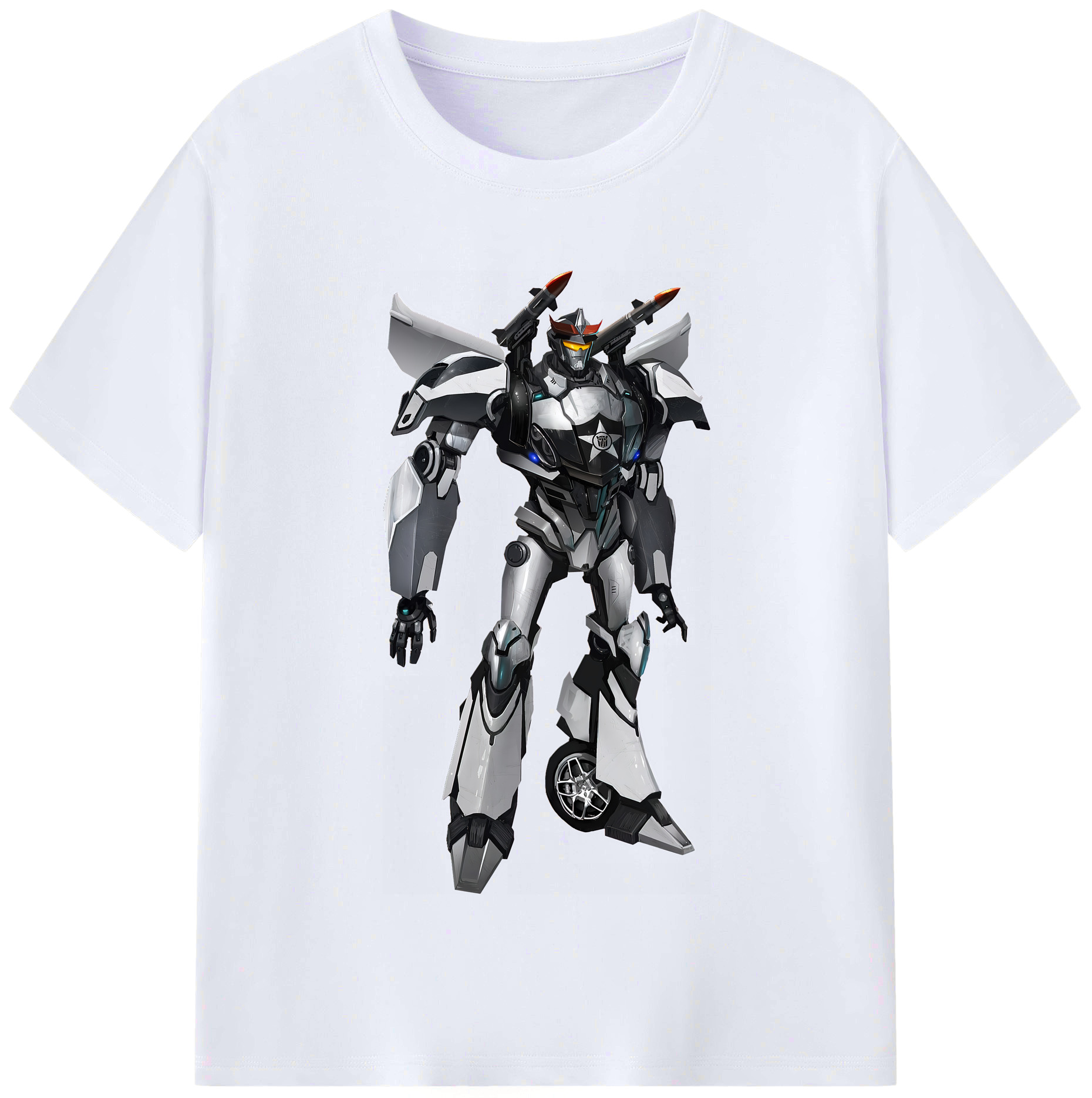 （画像用） Transformers トランスフォーマー レディースカジュアルプリントTシャツ（綿100％）