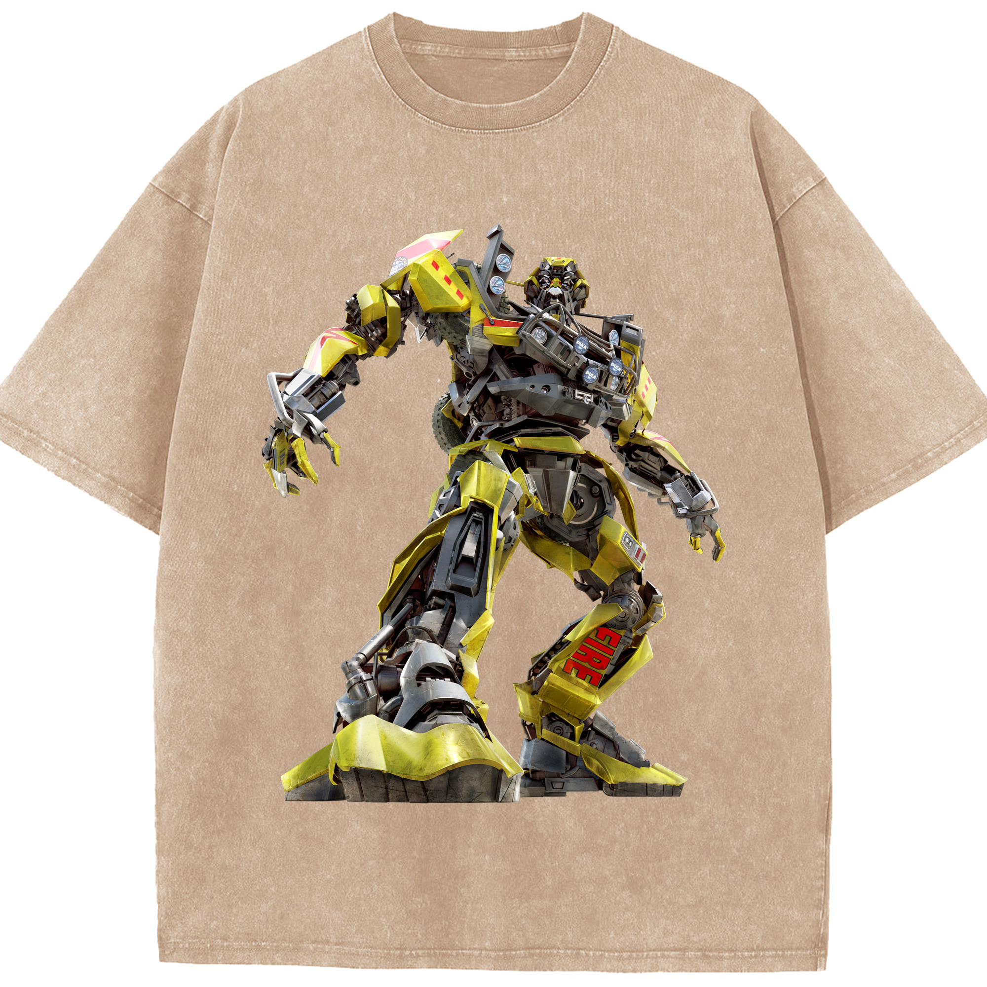 （画像用）  綿100% ヴィンテージ風 半袖Tシャツ（フロントプリント）