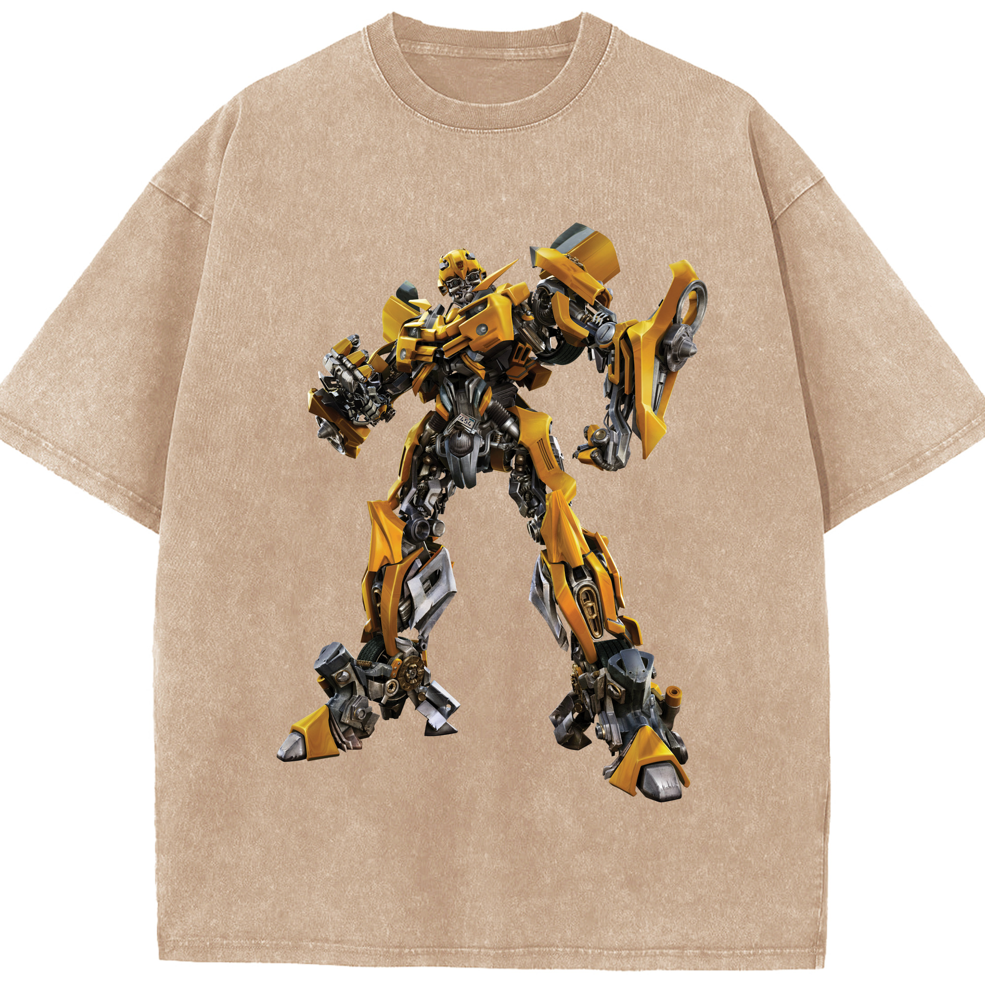 （画像用）  綿100% ヴィンテージ風 半袖Tシャツ（フロントプリント）