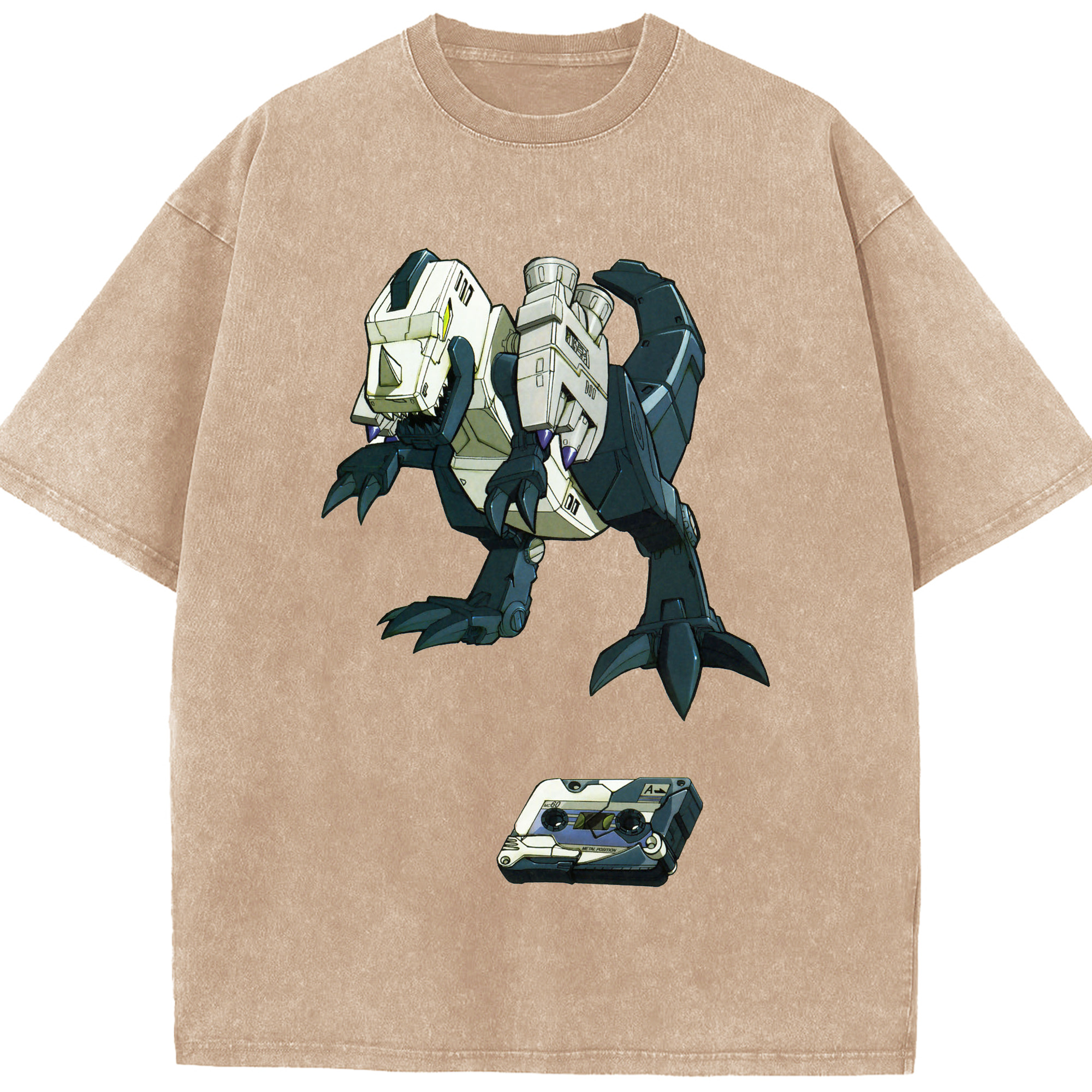 （画像用）  綿100% ヴィンテージ風 半袖Tシャツ（フロントプリント）