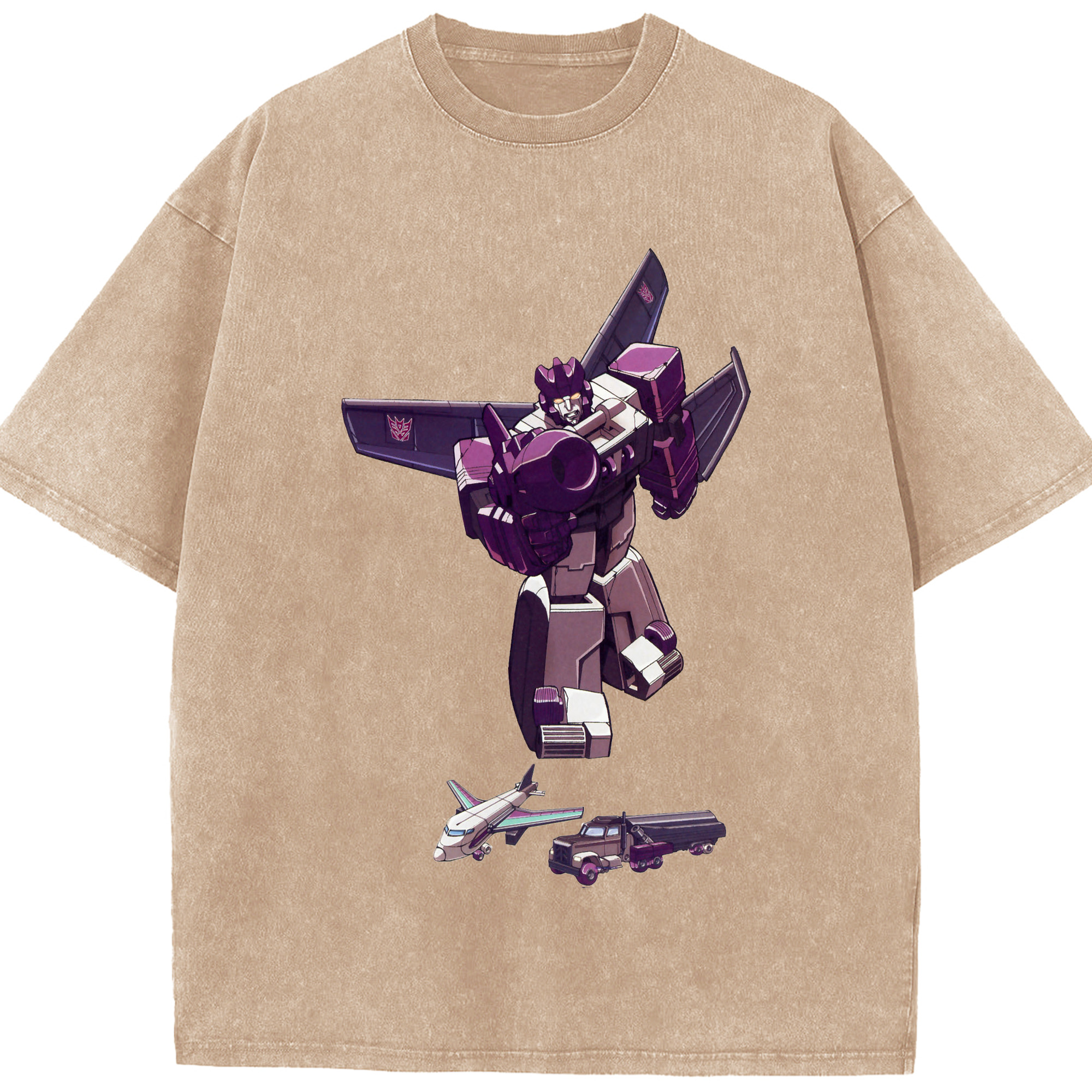 （画像用）  綿100% ヴィンテージ風 半袖Tシャツ（フロントプリント）