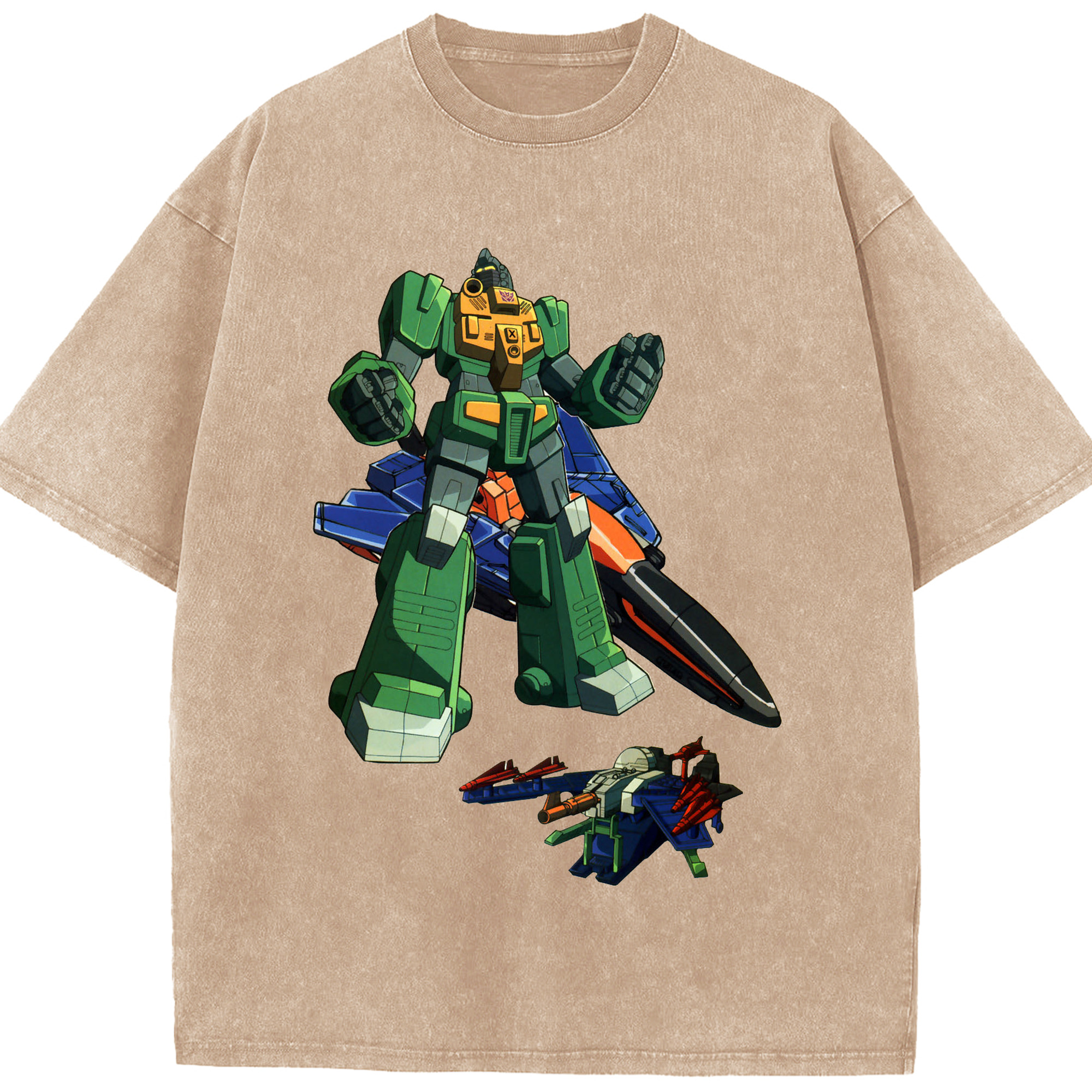 （画像用）  綿100% ヴィンテージ風 半袖Tシャツ（フロントプリント）