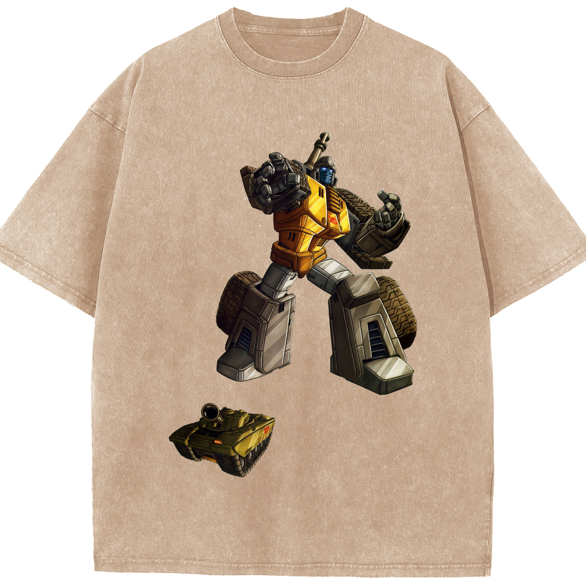 （画像用）  綿100% ヴィンテージ風 半袖Tシャツ（フロントプリント）