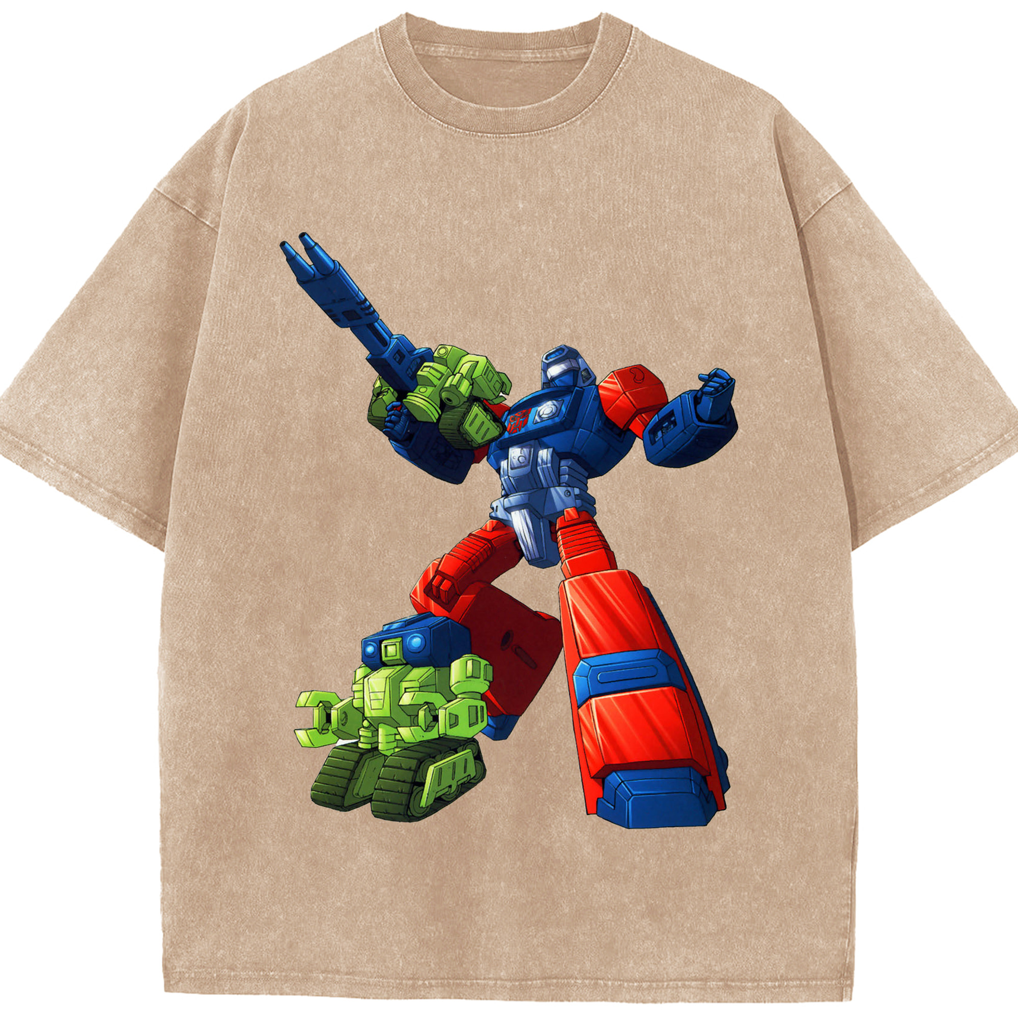 （画像用）  綿100% ヴィンテージ風 半袖Tシャツ（フロントプリント）