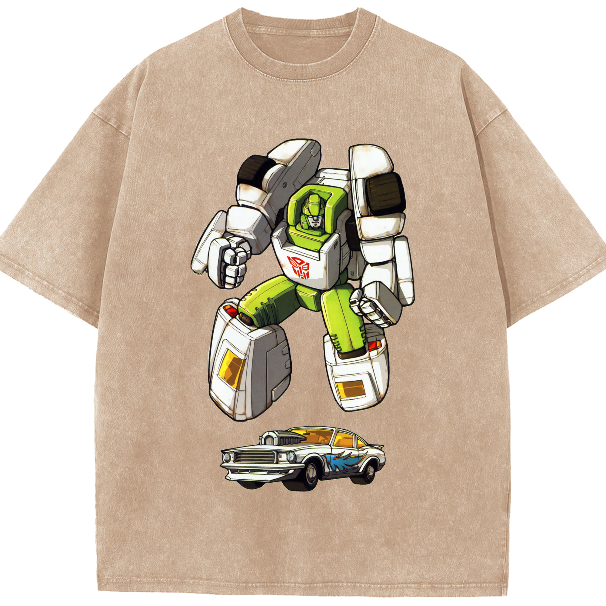 （画像用）  綿100% ヴィンテージ風 半袖Tシャツ（フロントプリント）