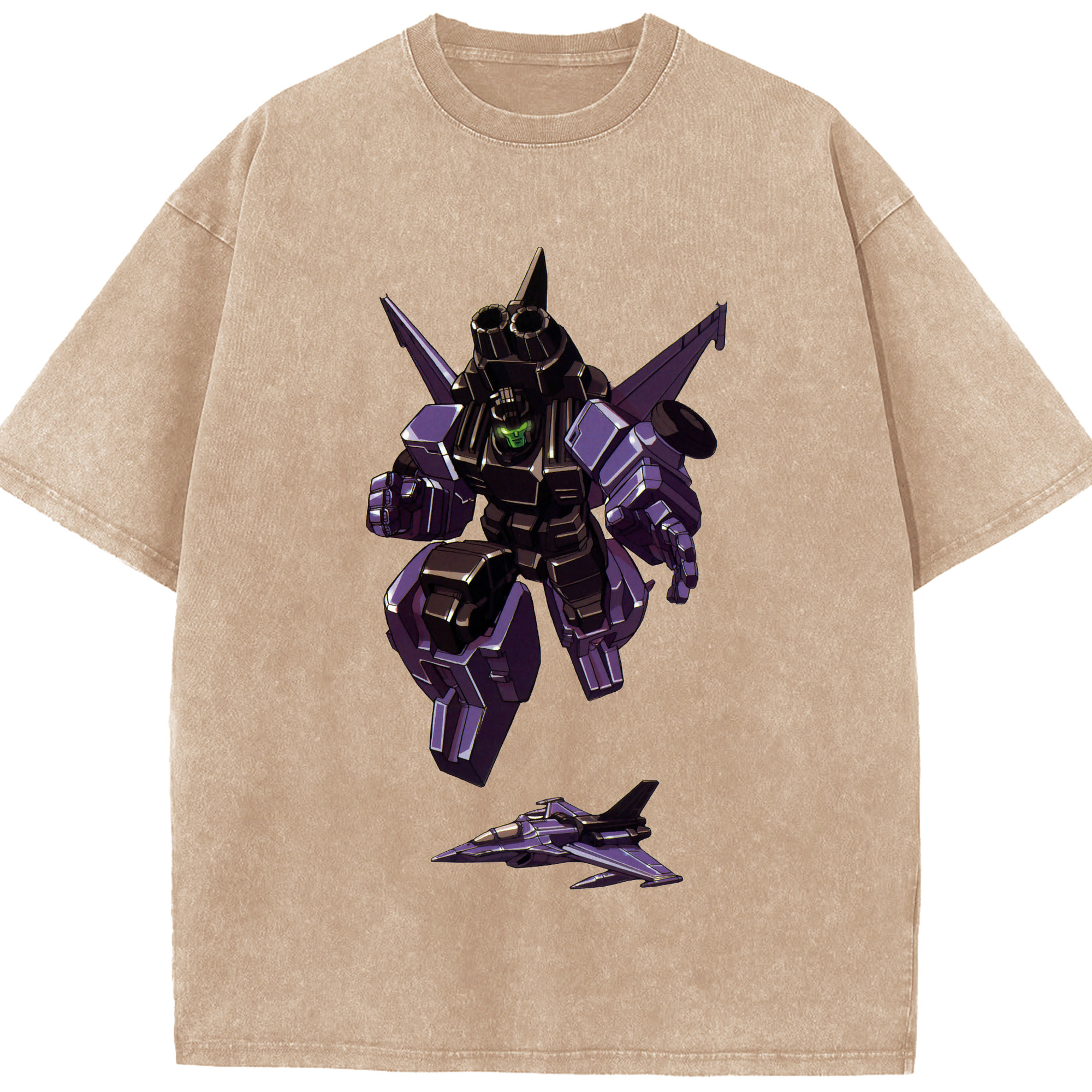 （画像用）  綿100% ヴィンテージ風 半袖Tシャツ（フロントプリント）