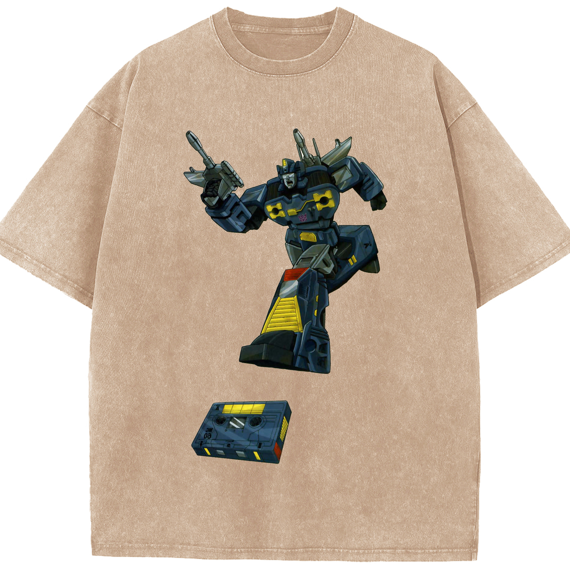 （画像用）  綿100% ヴィンテージ風 半袖Tシャツ（フロントプリント）