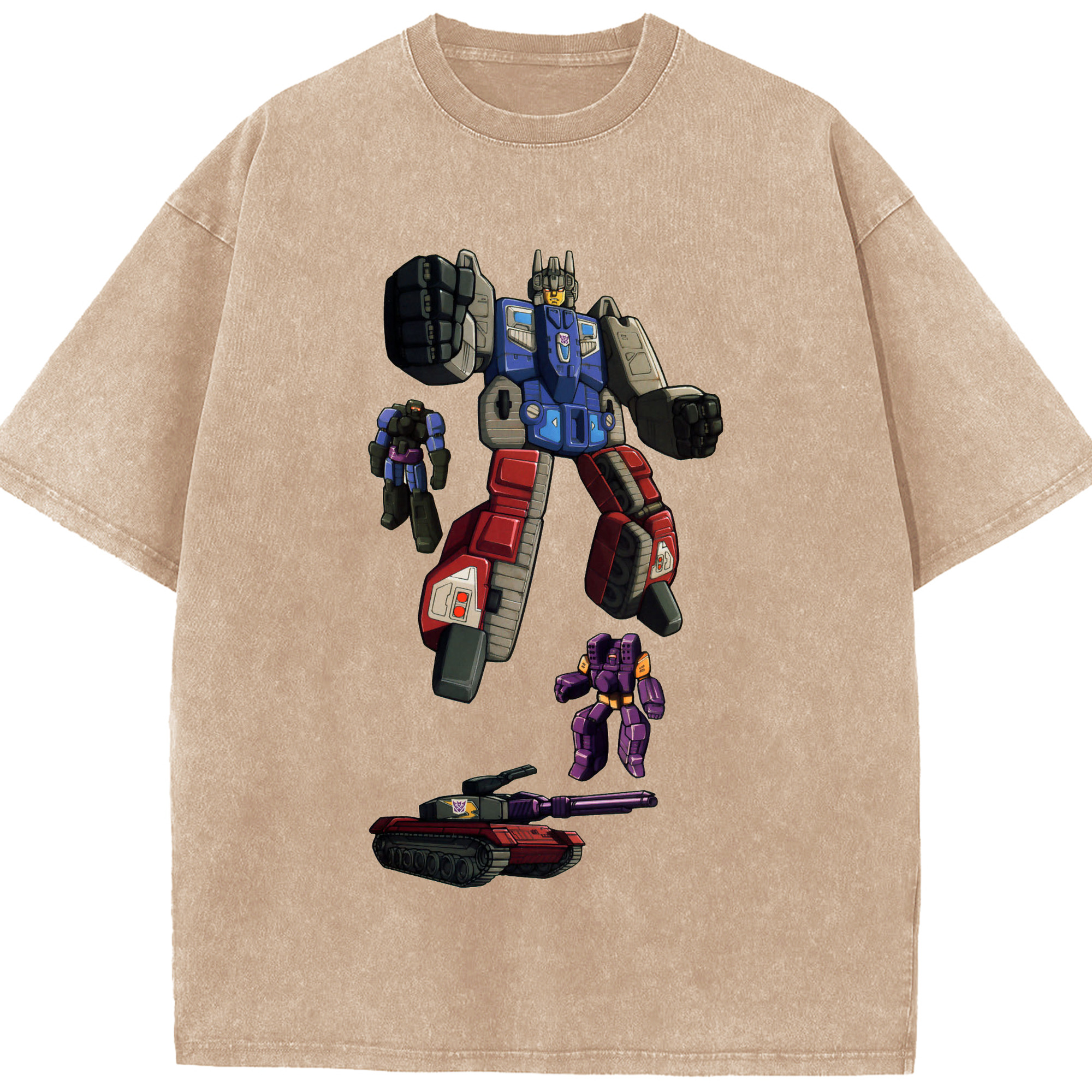 （画像用）  綿100% ヴィンテージ風 半袖Tシャツ（フロントプリント）