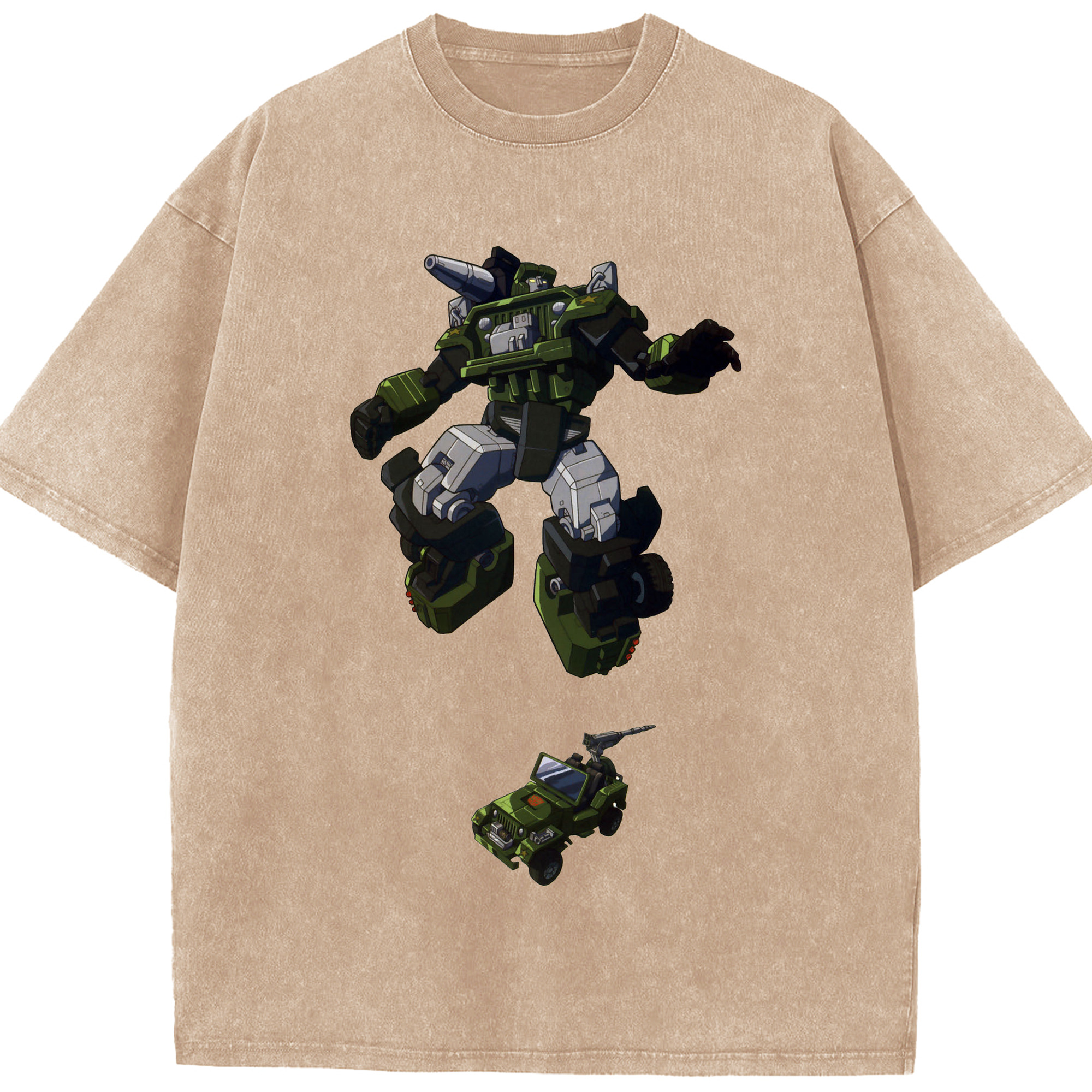 （画像用）  綿100% ヴィンテージ風 半袖Tシャツ（フロントプリント）