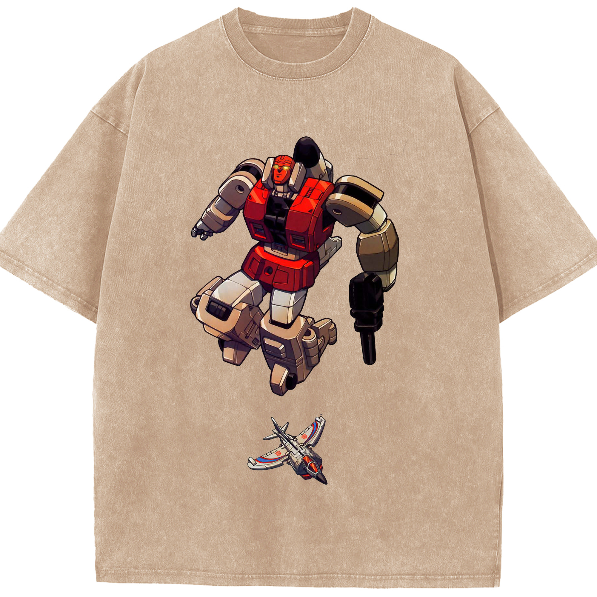 （画像用）  綿100% ヴィンテージ風 半袖Tシャツ（フロントプリント）