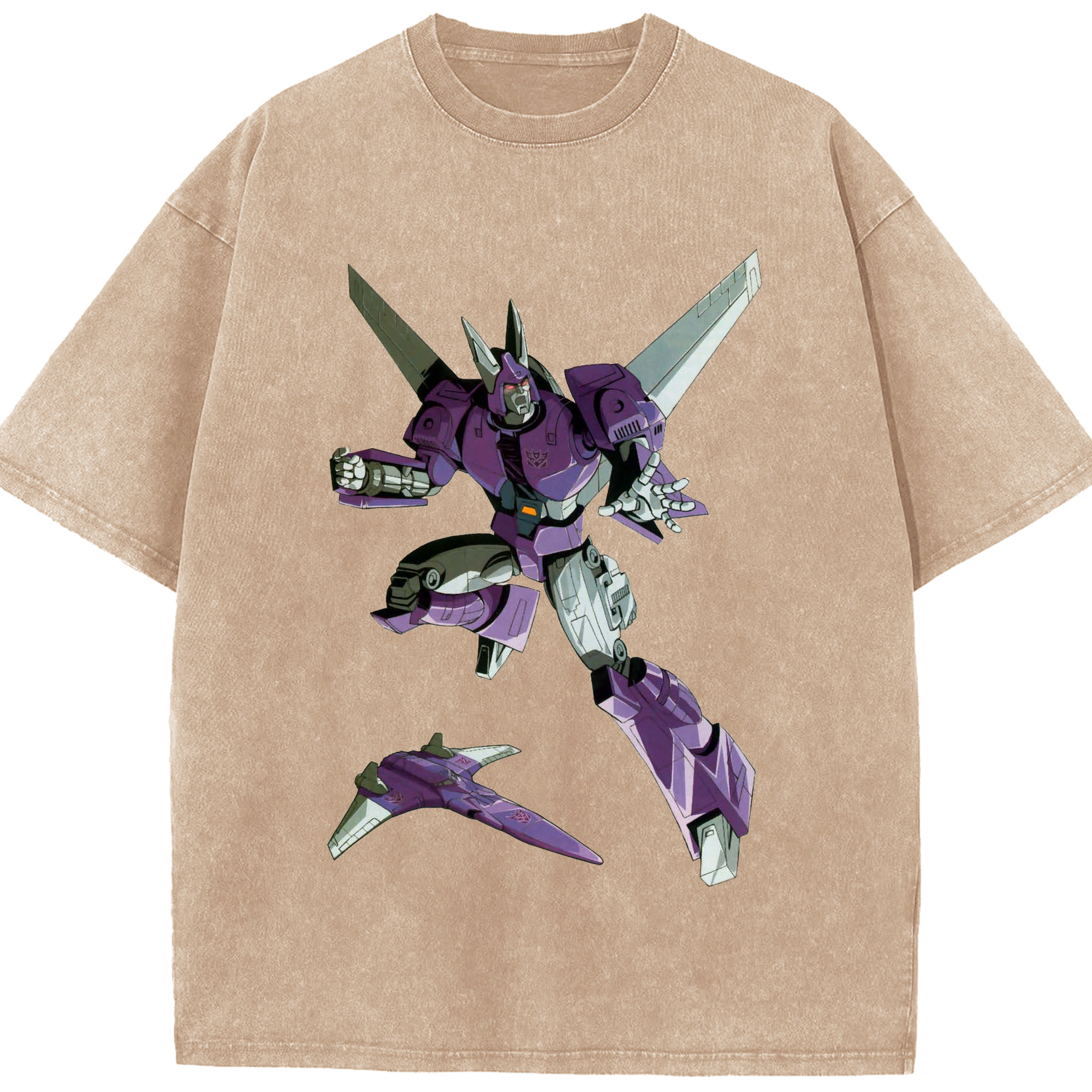 （画像用）  綿100% ヴィンテージ風 半袖Tシャツ（フロントプリント）