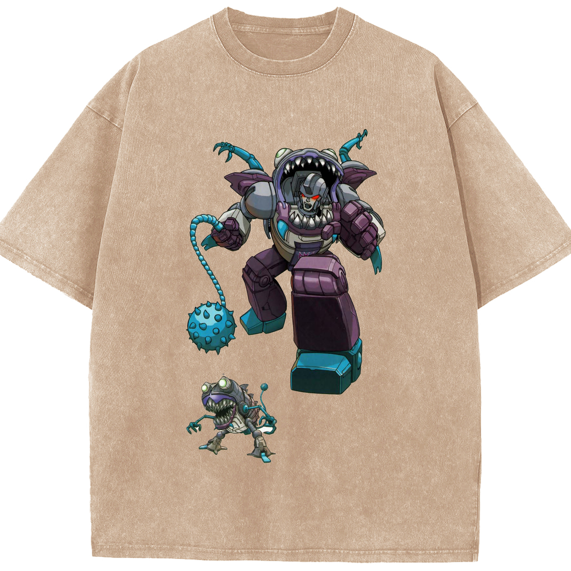 （画像用）  綿100% ヴィンテージ風 半袖Tシャツ（フロントプリント）