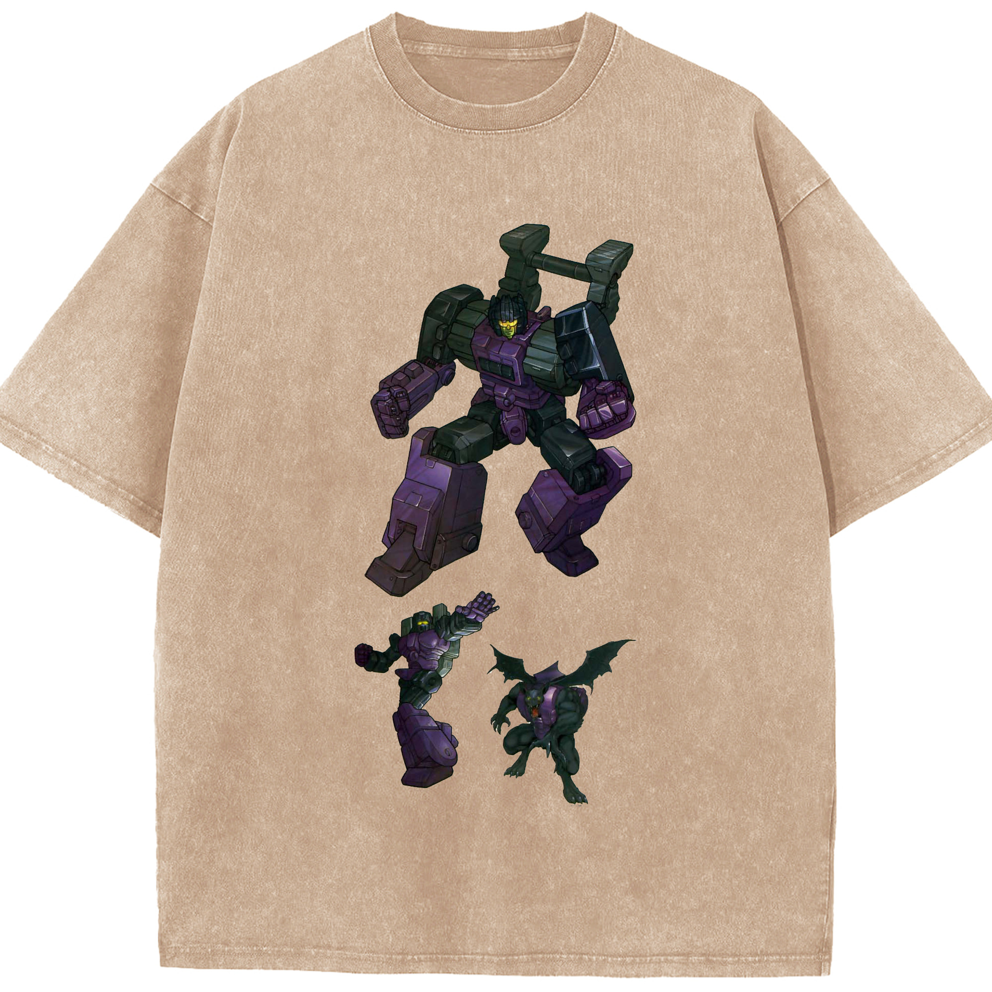 （画像用）  綿100% ヴィンテージ風 半袖Tシャツ（フロントプリント）